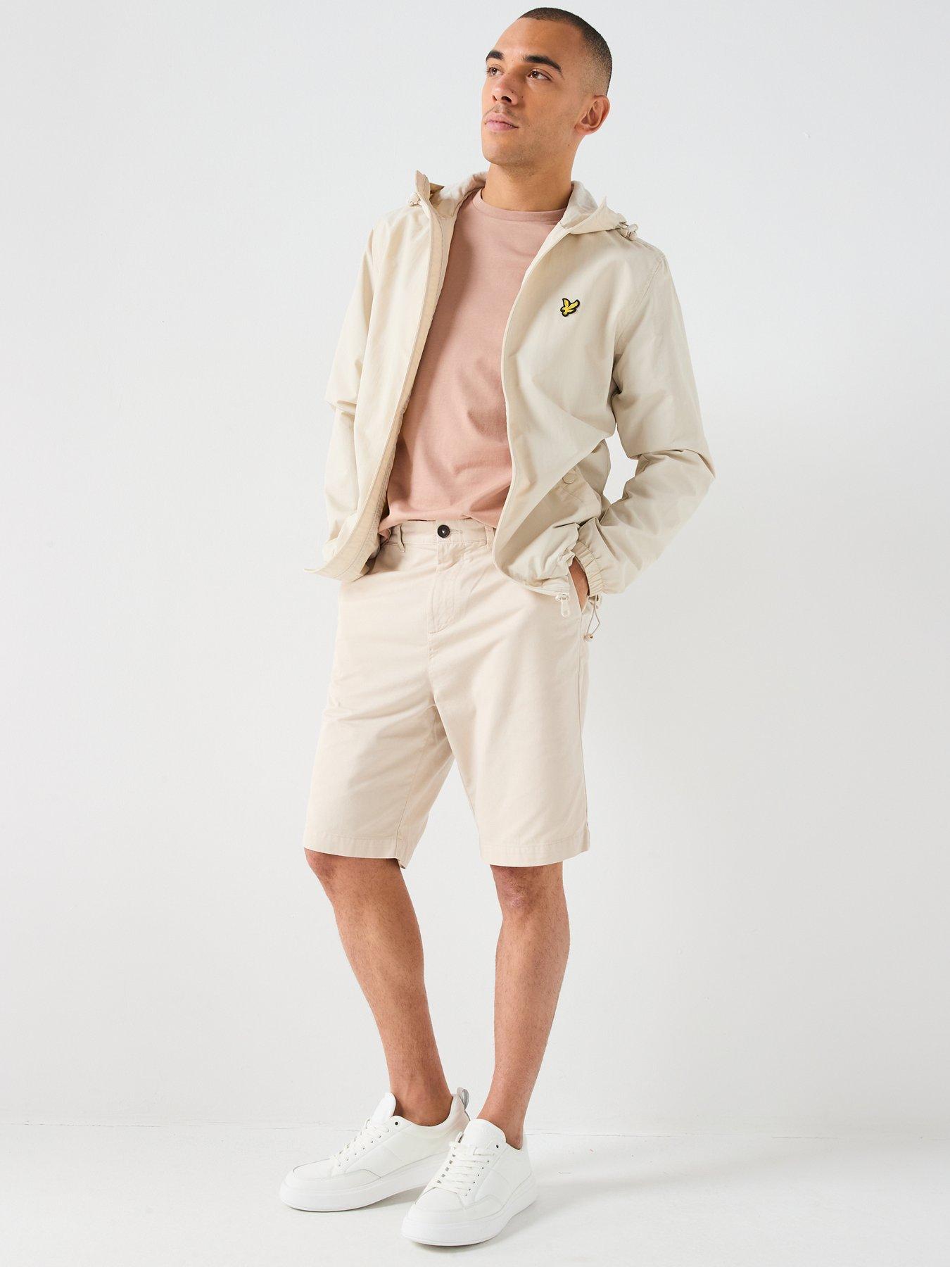 image of lyle-scott-zip-through-hooded-jacket-beige