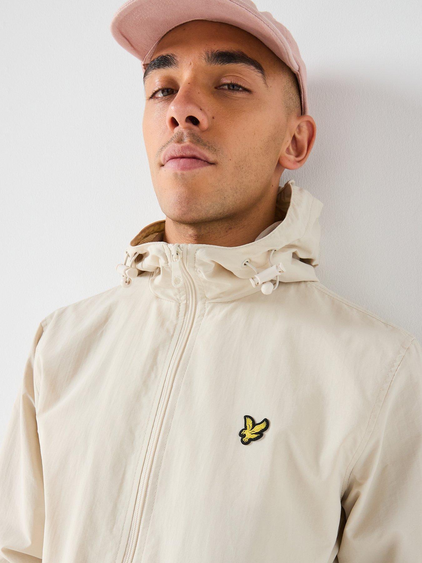  image of lyle-scott-zip-through-hooded-jacket-beige