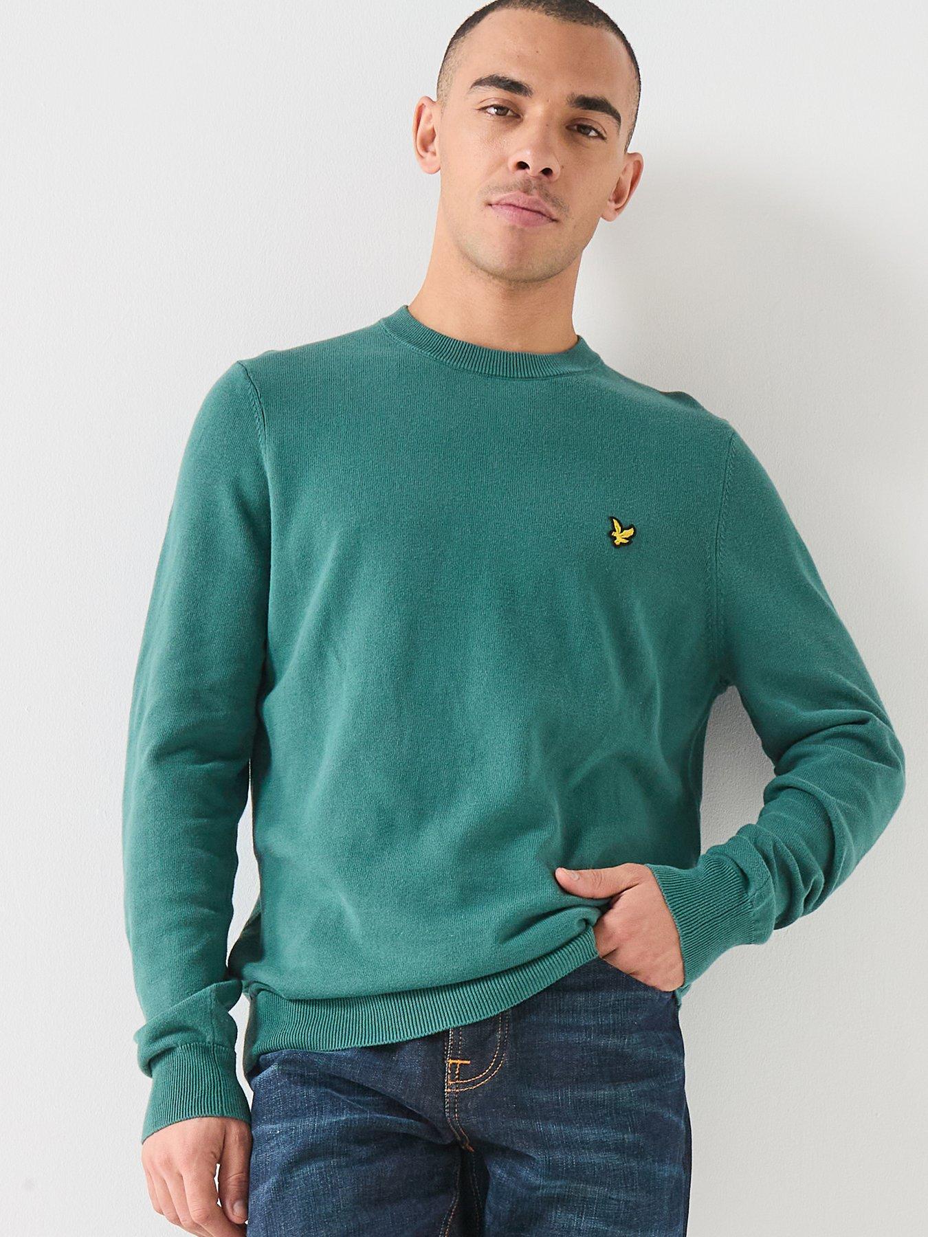 Lyle & Scott Cotton Crew Knitted Jumper - Green