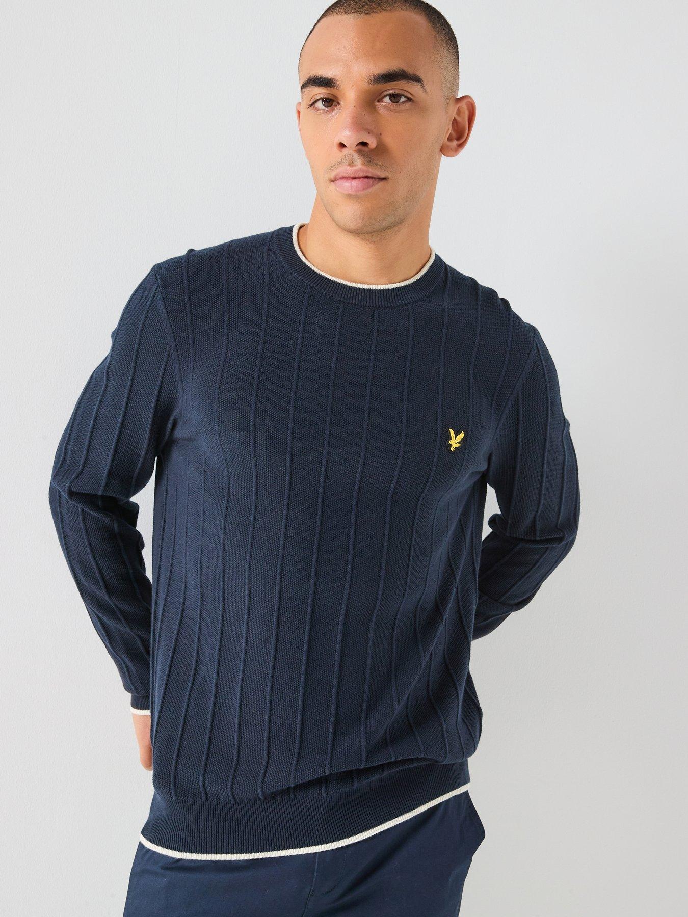 lyle-scott-tipped-pique-knitted-crew-neck-jumper-navy