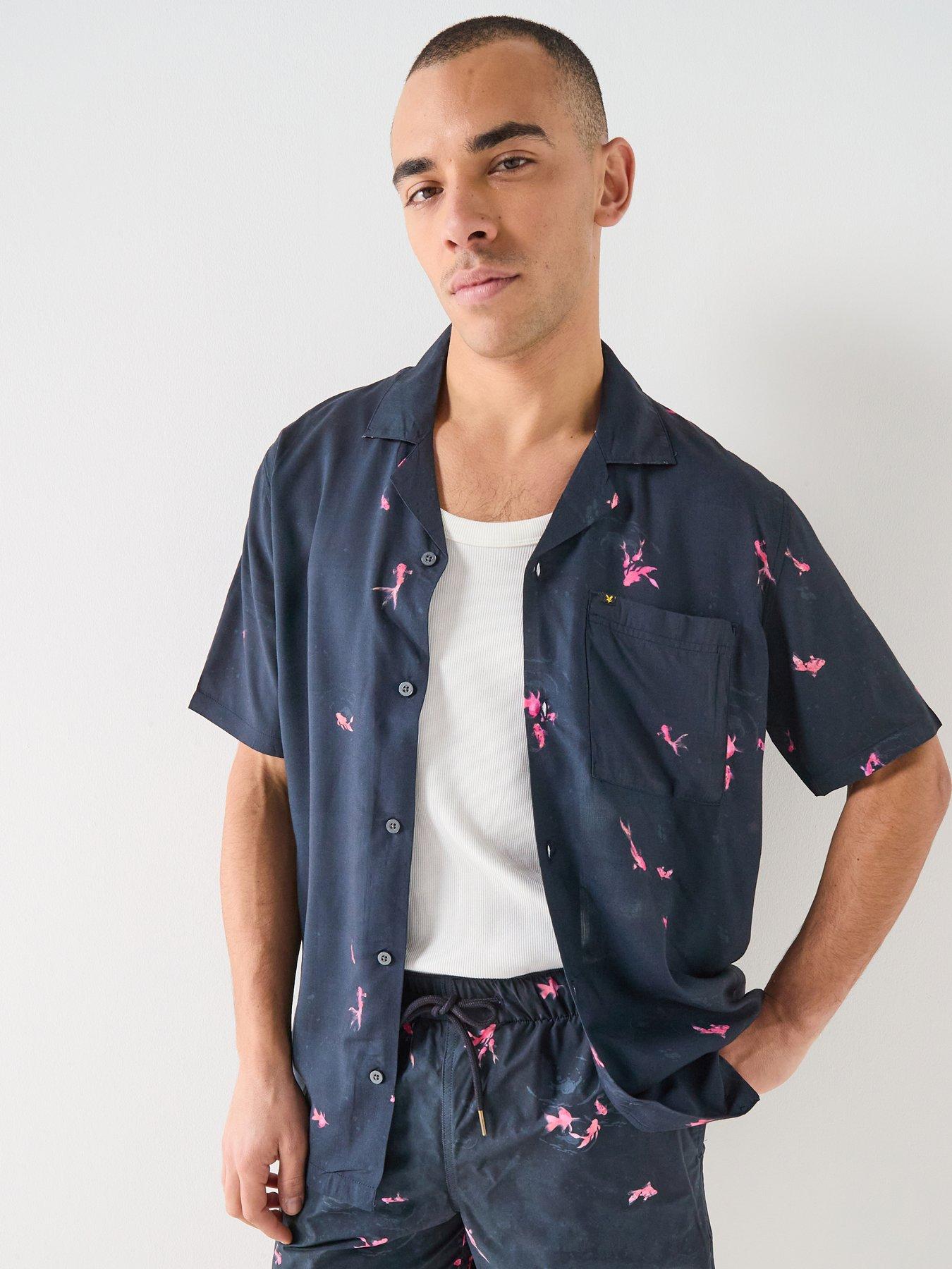 Image 1 of 5 of Lyle & Scott Goldfish Resort Shirt - Navy