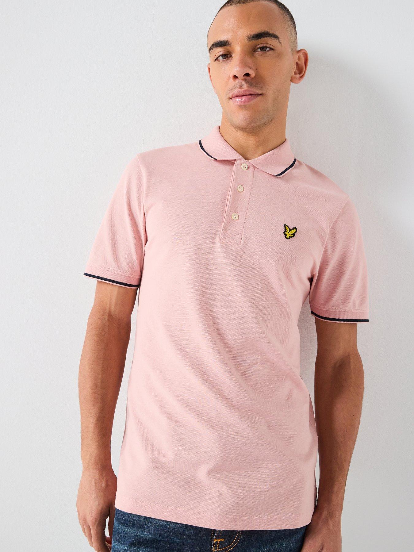 lyle-scott-tipped-polo-shirt-pink