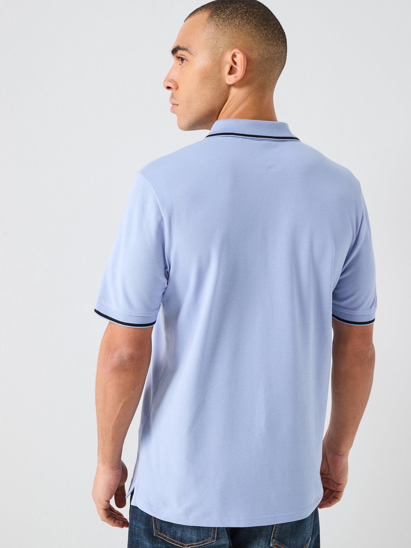 Image 2 of 5 of Lyle & Scott Tipped Polo Shirt - Blue