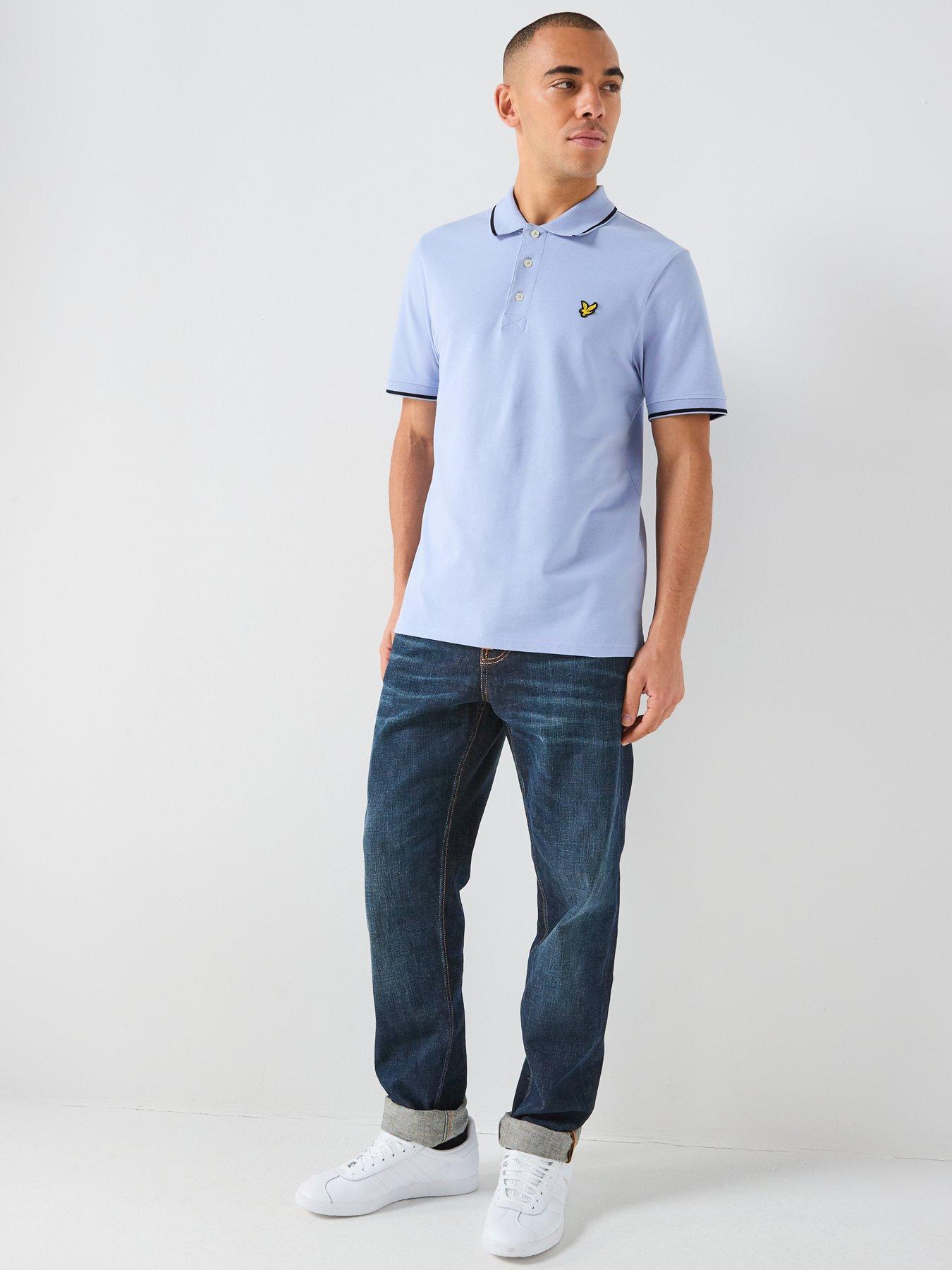 Image 3 of 5 of Lyle & Scott Tipped Polo Shirt - Blue