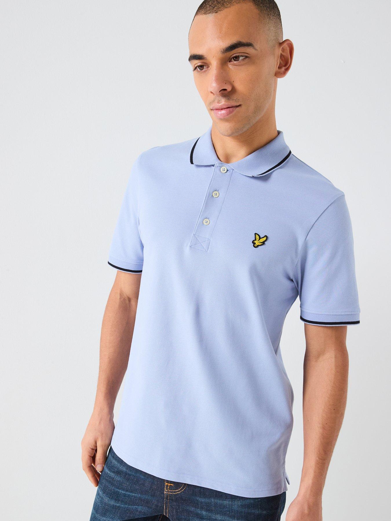 Image 5 of 5 of Lyle & Scott Tipped Polo Shirt - Blue