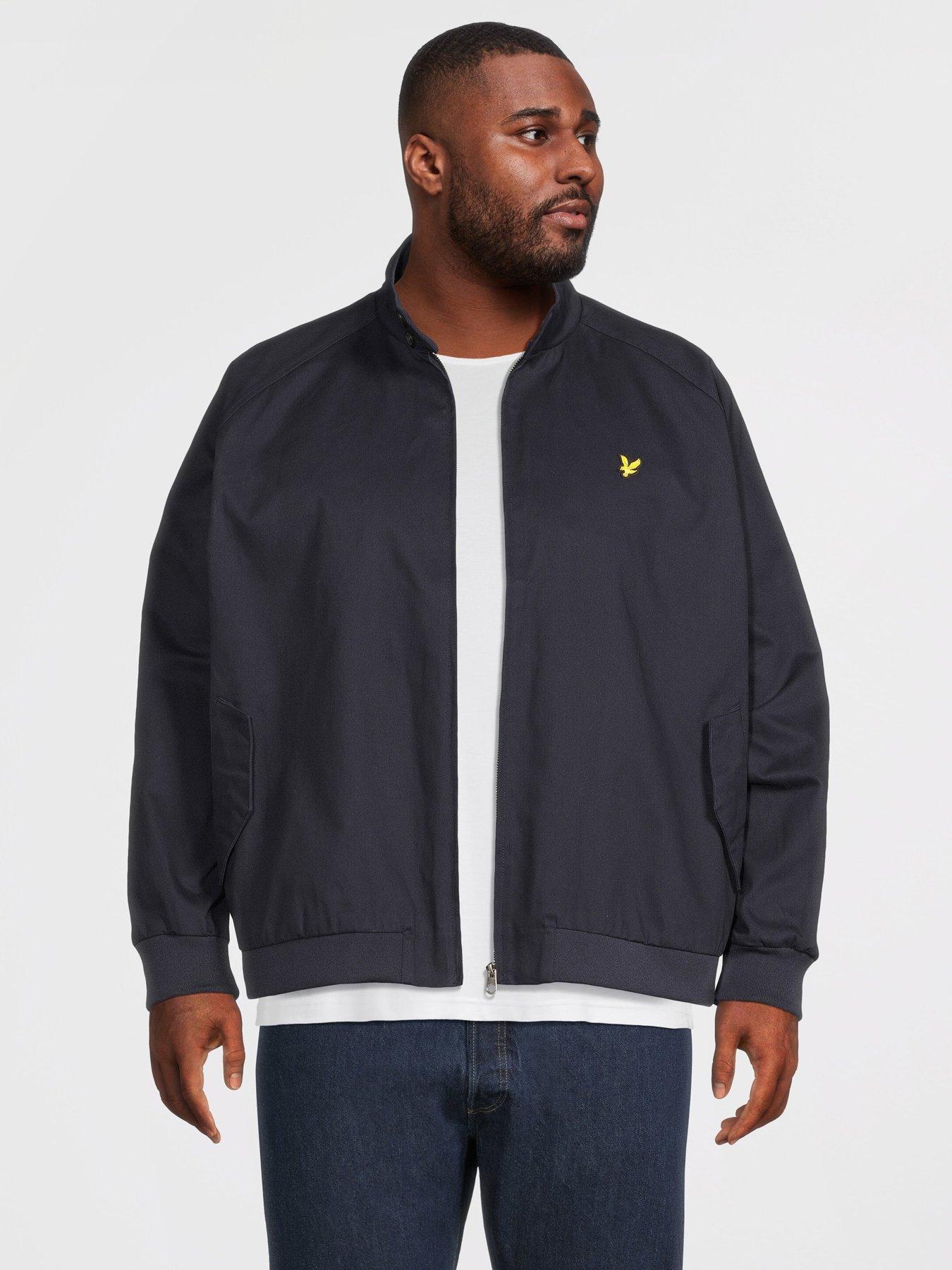 Lyle & Scott Big Tall Cotton Blend Harrington Jacket - Navy