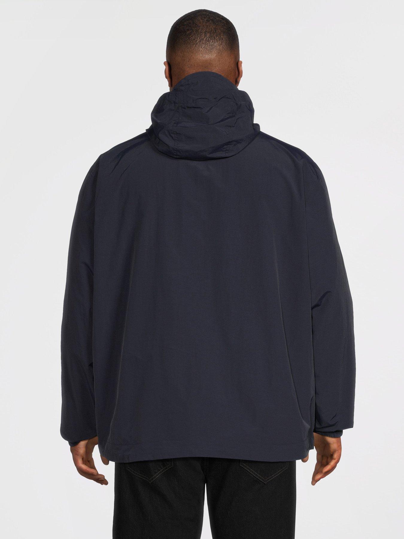  image of lyle-scott-big-tall-zip-through-hooded-jacket-navy