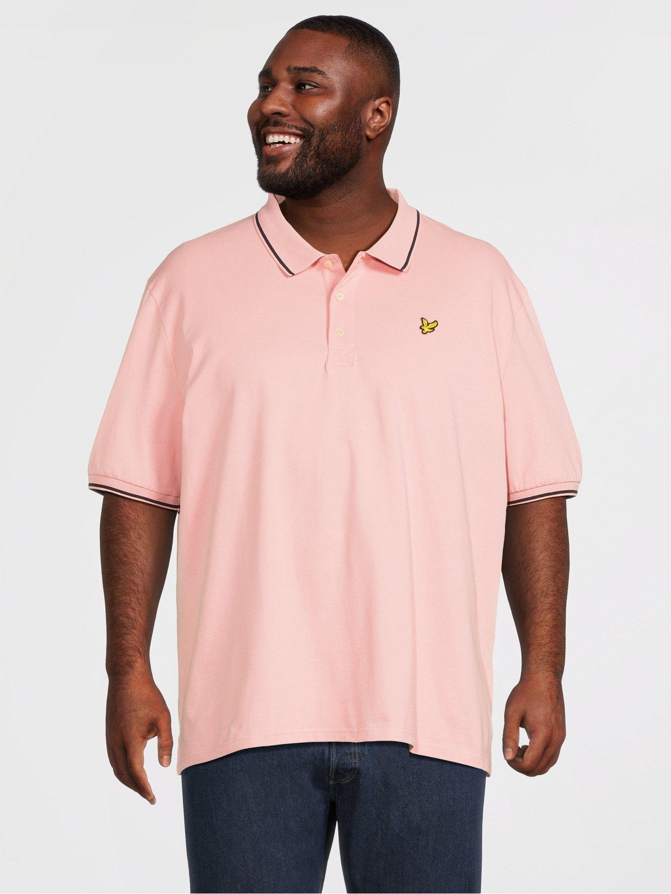 Lyle & Scott Big Tall Tipped Polo Shirt - Pink
