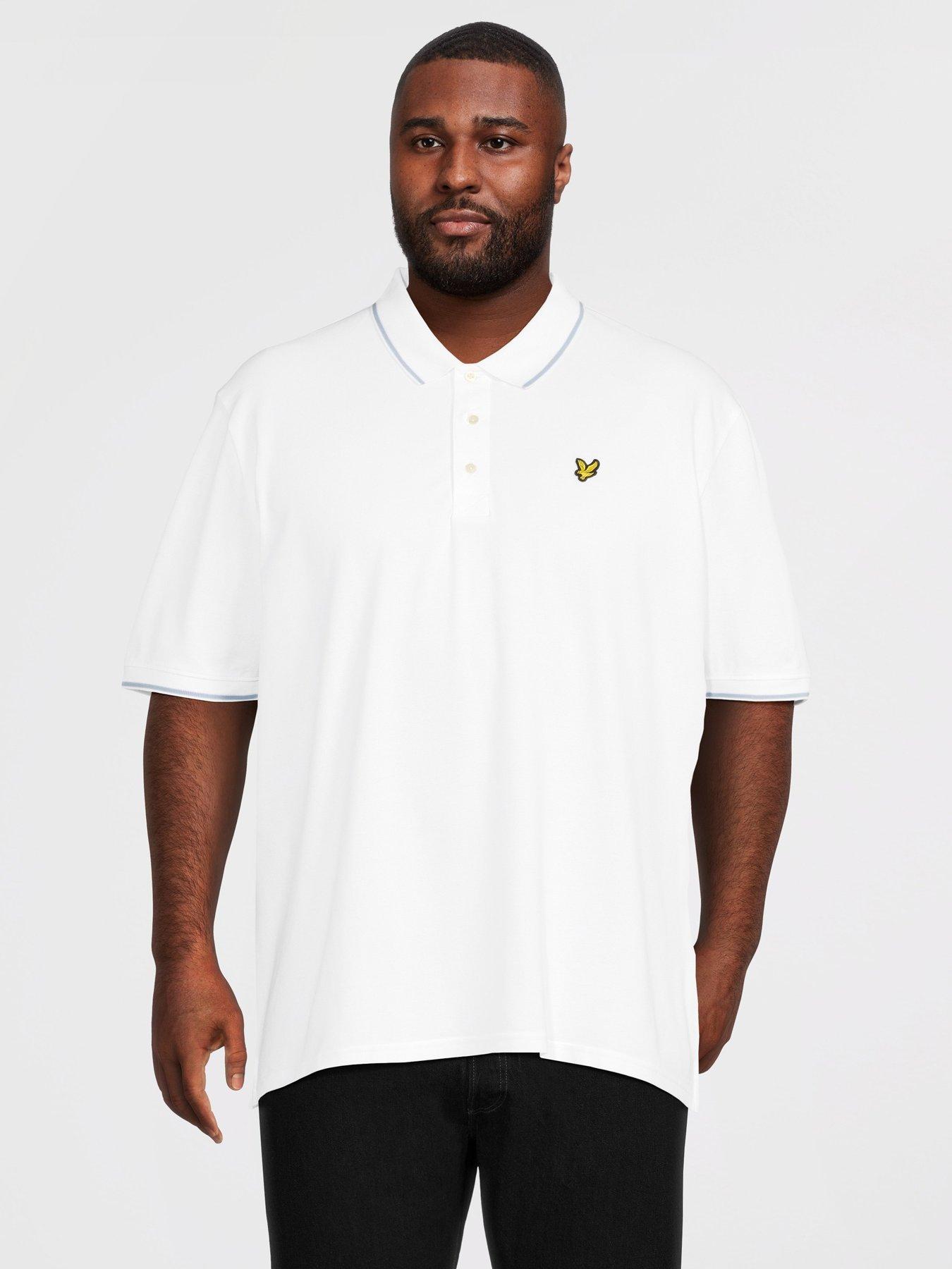 Lyle & Scott Big Tall Tipped Polo Shirt - White