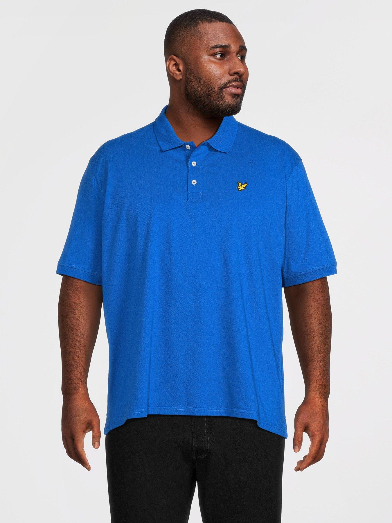 Lyle & Scott Big Tall Plain Polo Shirt - Blue
