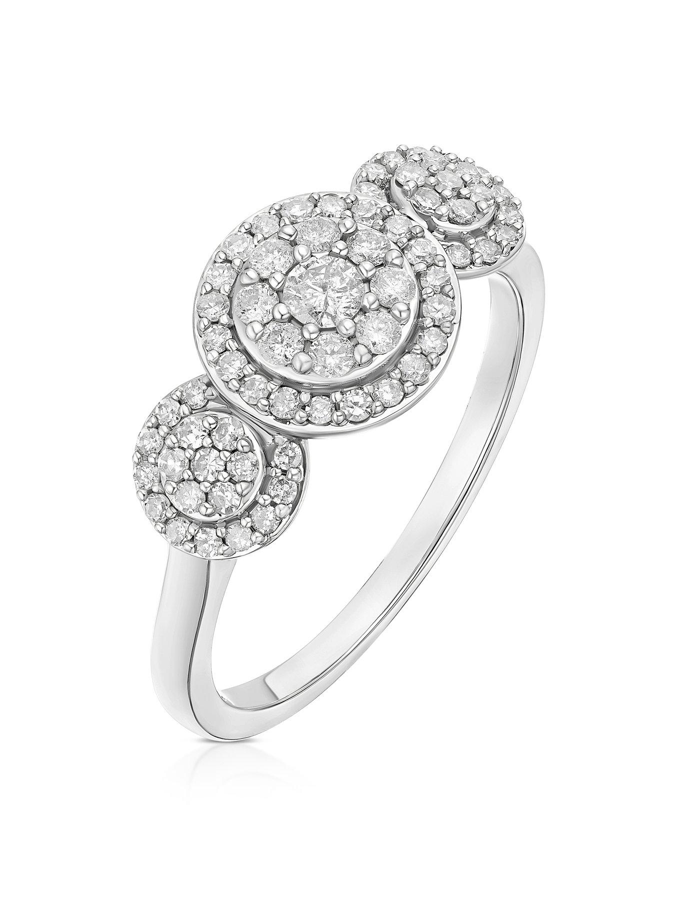 stillFront image of h-samuel-9ct-round-trilogy-halo-cluster-040ct-diamond-ring-white-gold