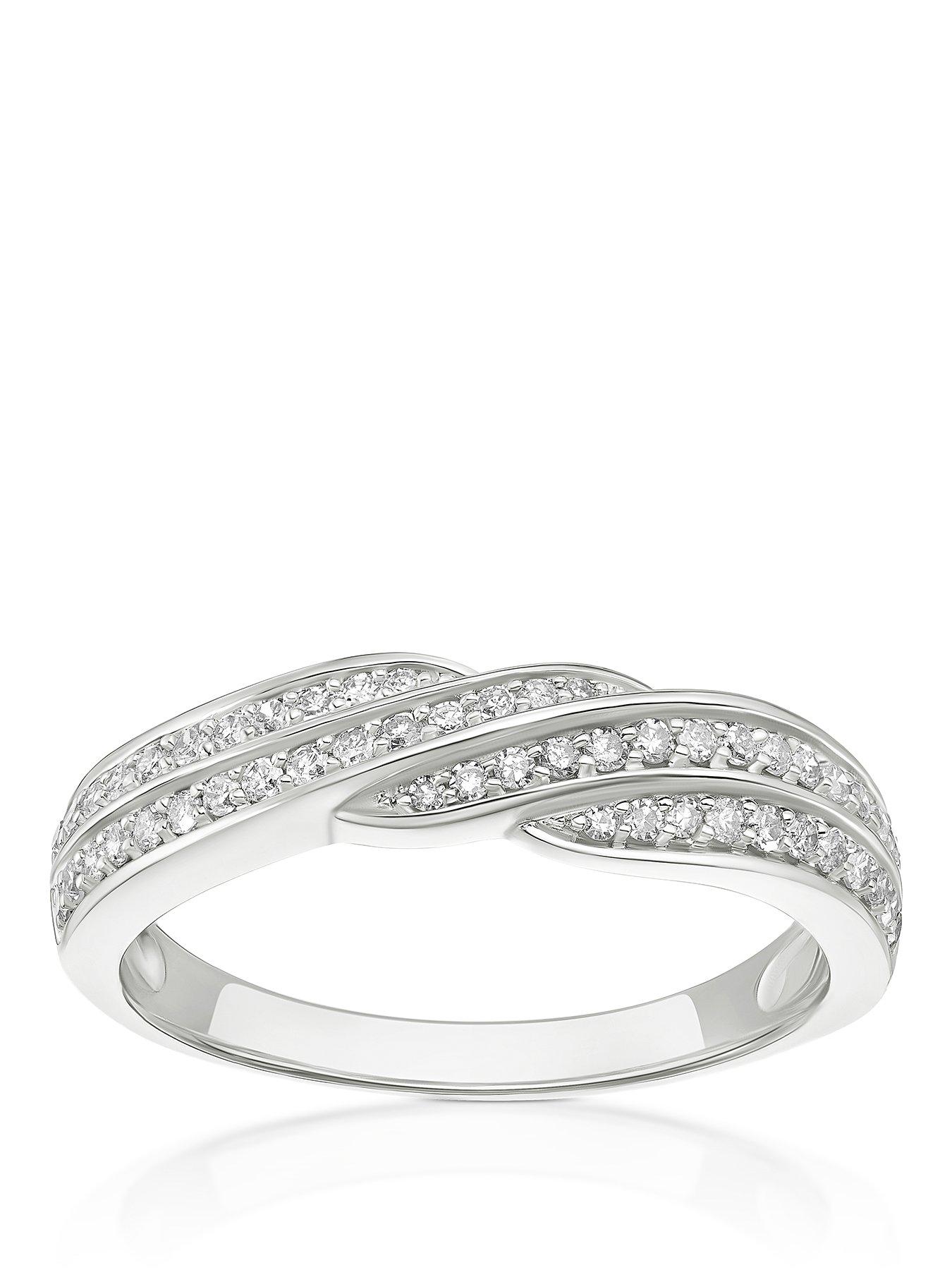 H. Samuel 14Ct Eternity Twist 0.25Ct Diamond Ring - White Gold