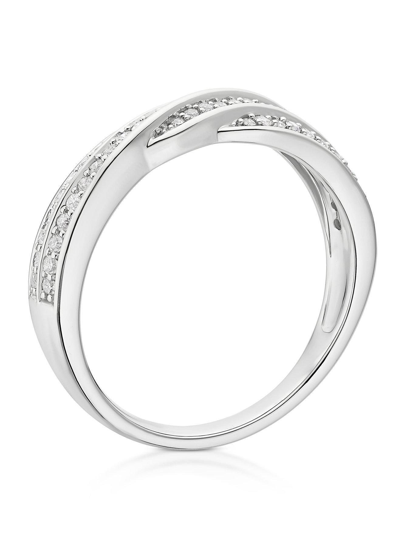  image of h-samuel-14ct-eternity-twist-025ct-diamond-ring-white-gold