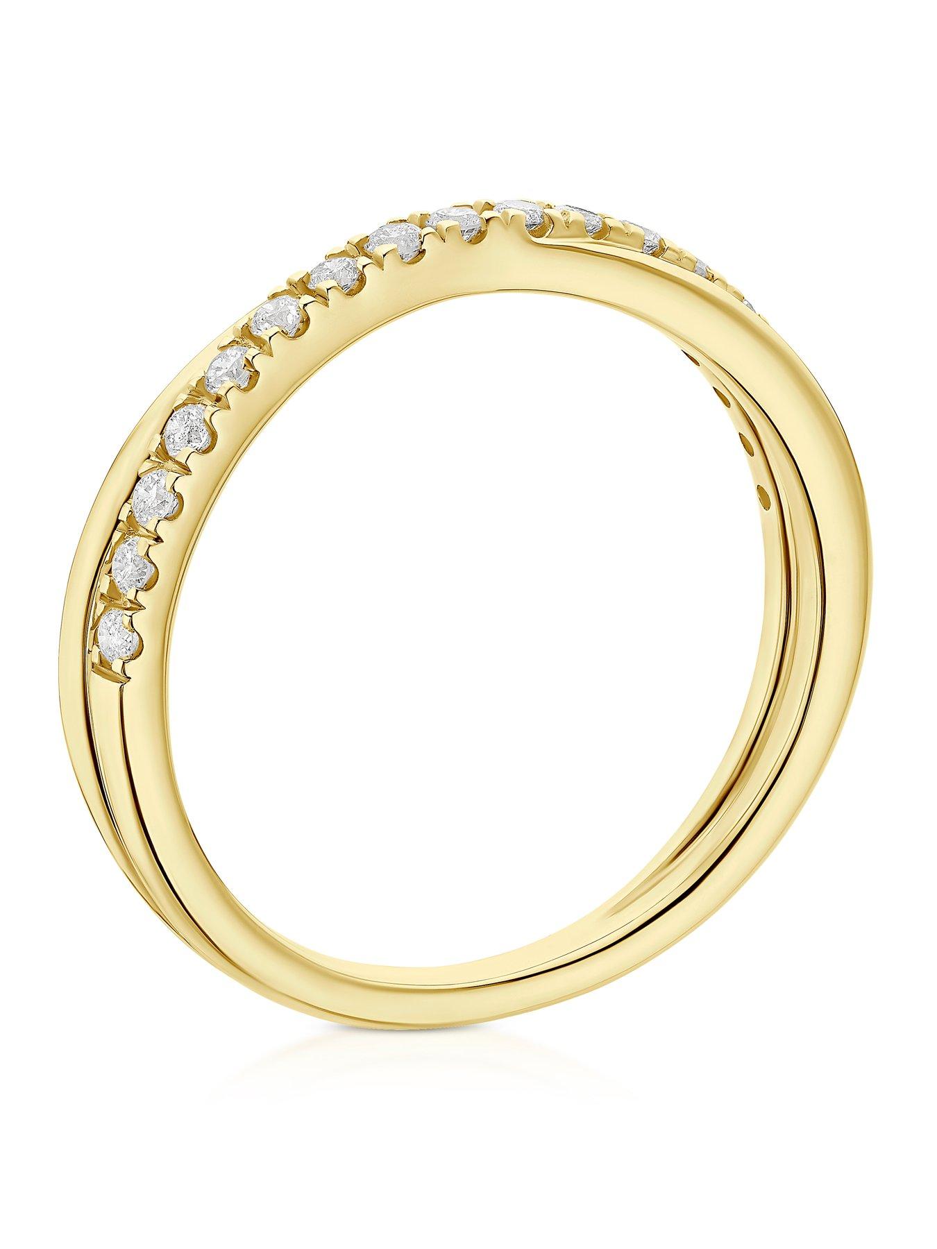 image of h-samuel-9ct-crossover-eternity-033ct-diamond-ring-gold