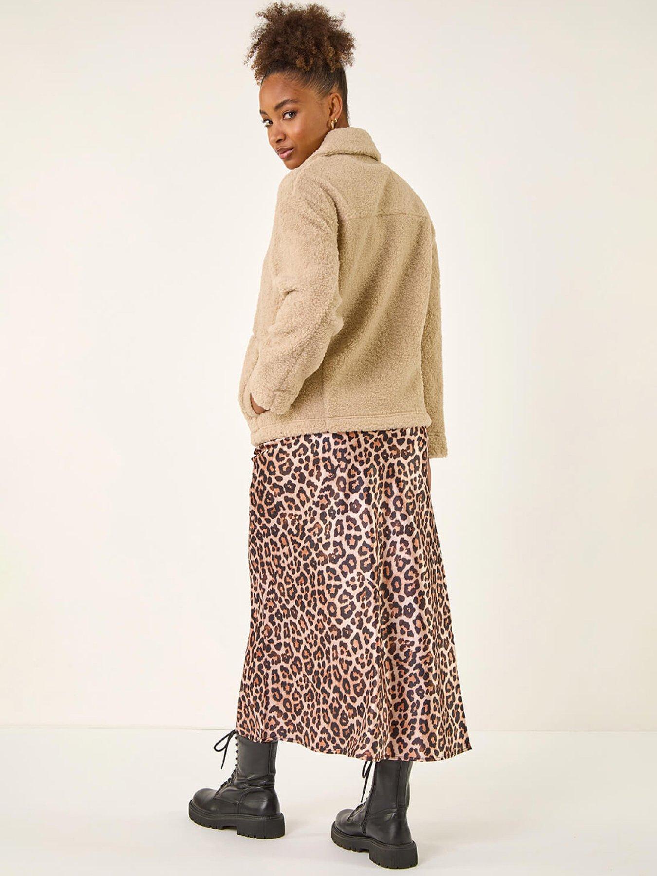 Image 2 of 5 of Roman Collared Borg Fleece Jacket - Natural