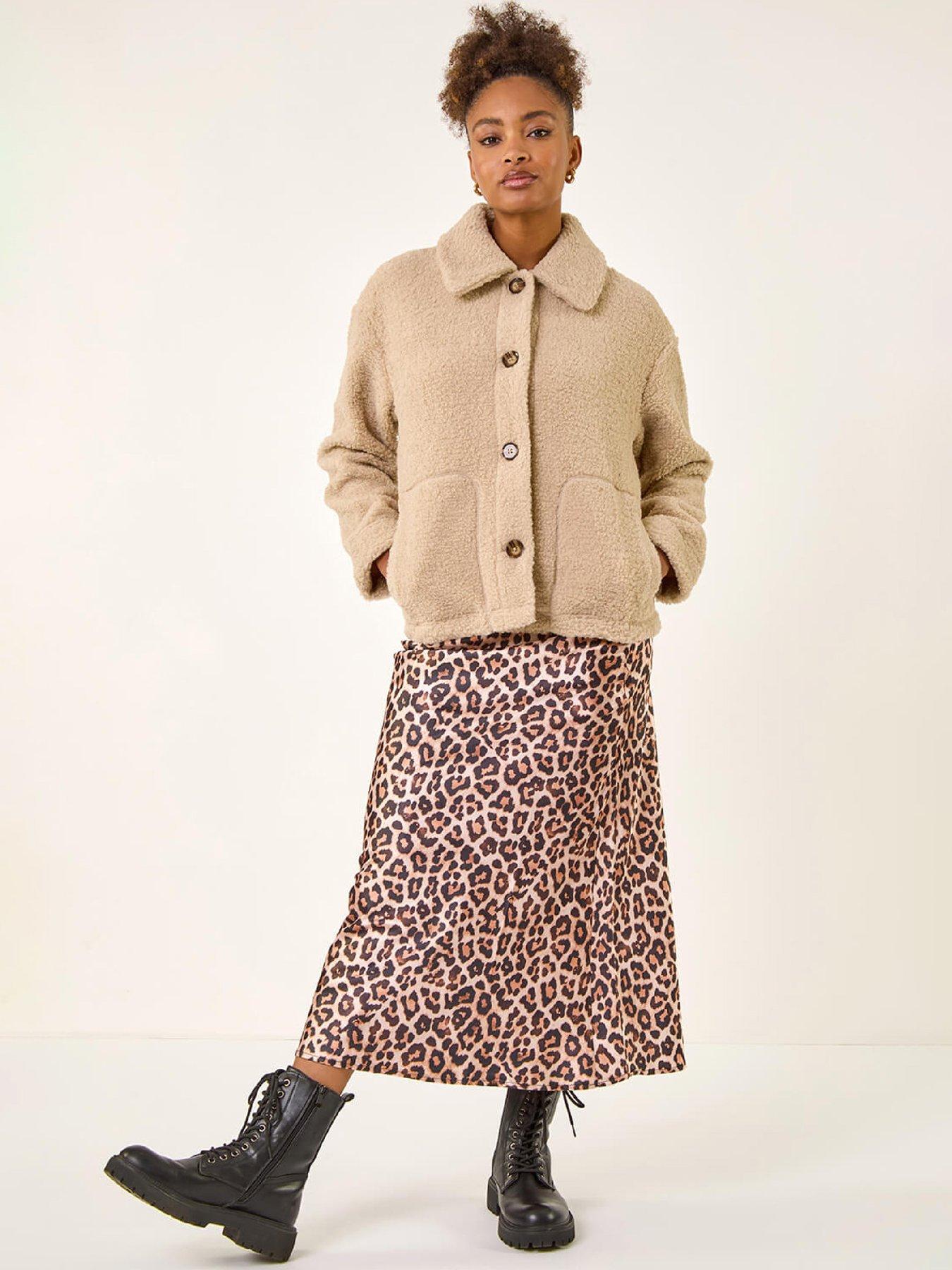 Image 3 of 5 of Roman Collared Borg Fleece Jacket - Natural