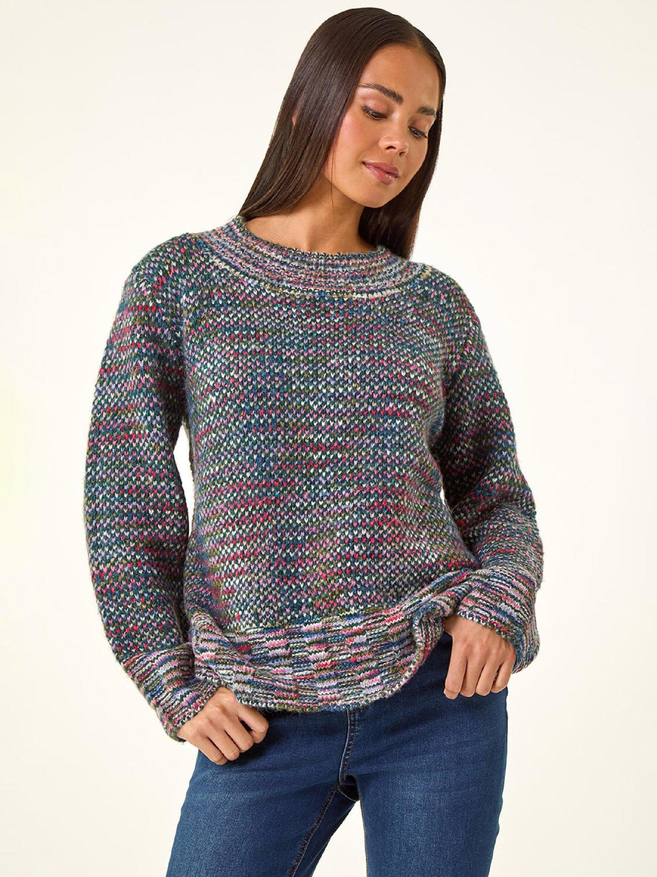 Image 1 of 5 of Roman Petite Contrast Knitted Jumper - Multi