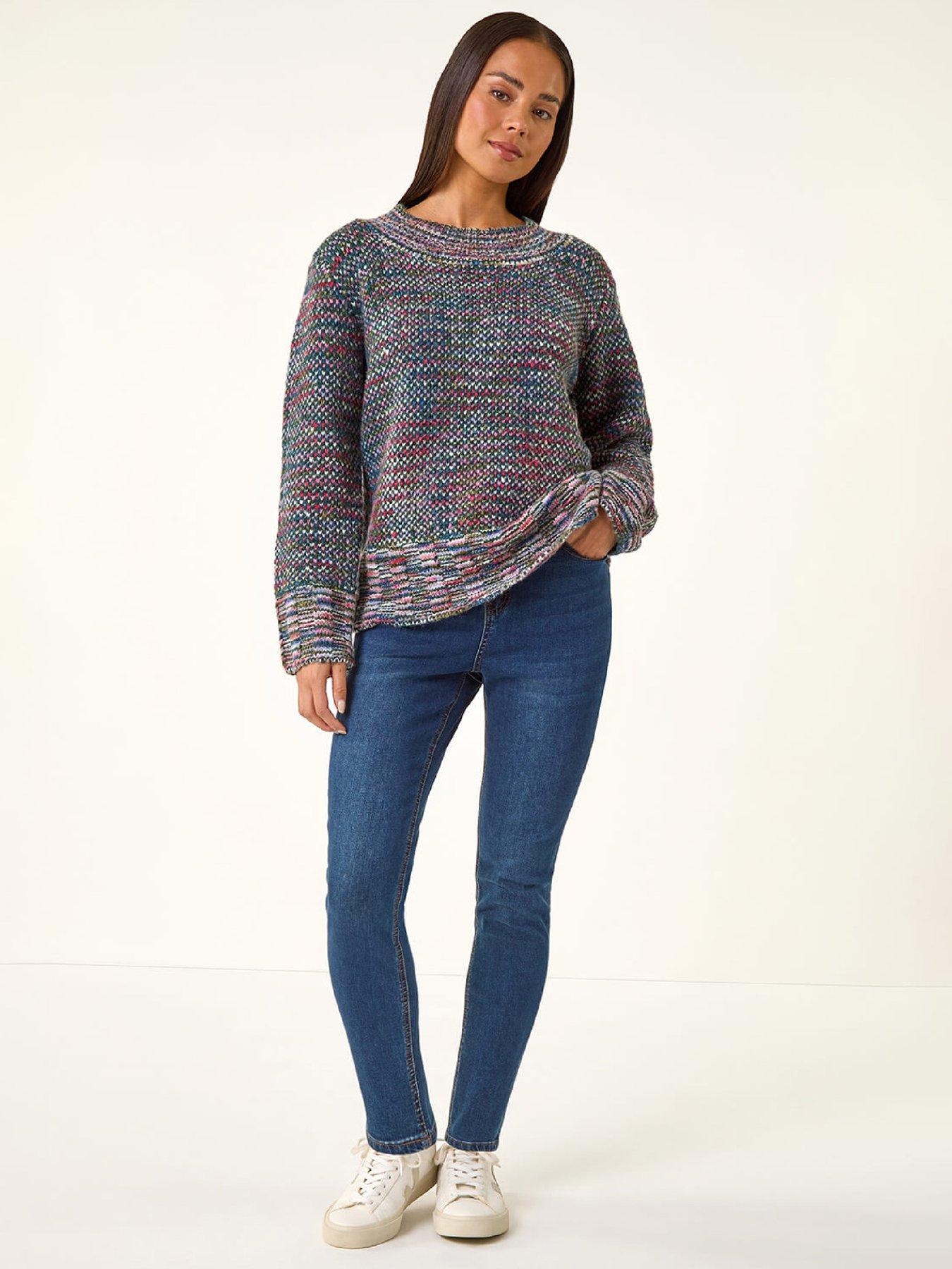 Image 3 of 5 of Roman Petite Contrast Knitted Jumper - Multi