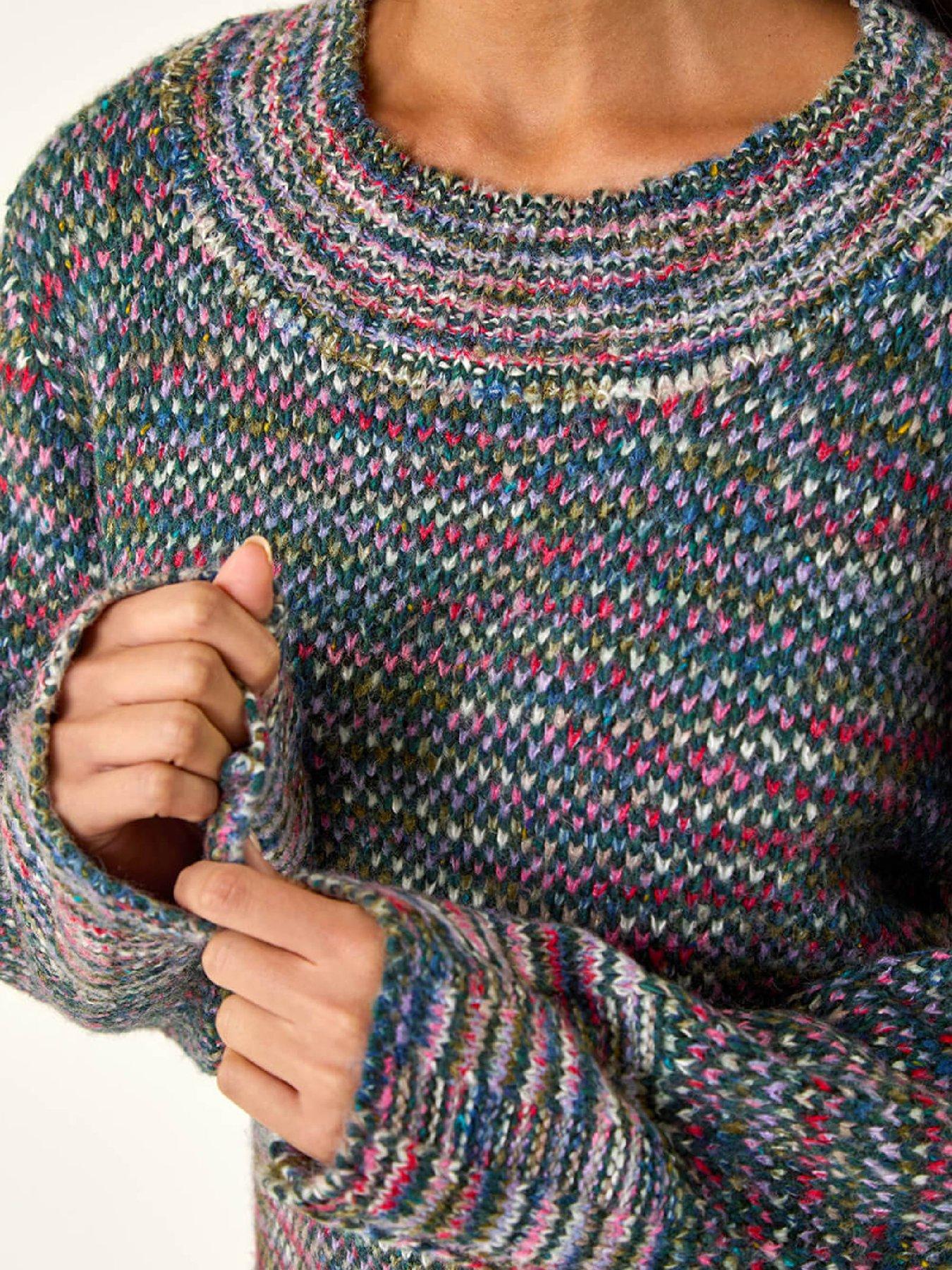 Image 4 of 5 of Roman Petite Contrast Knitted Jumper - Multi