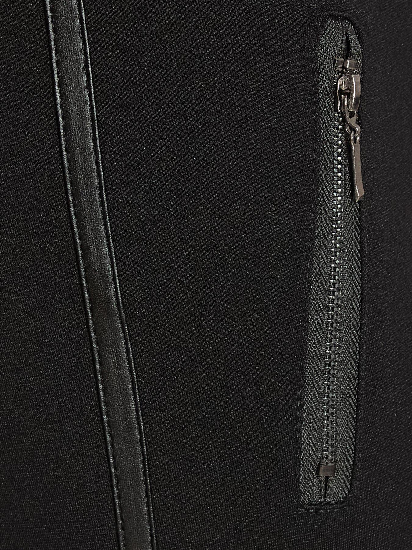  image of quiz-black-zip-detail-leggings