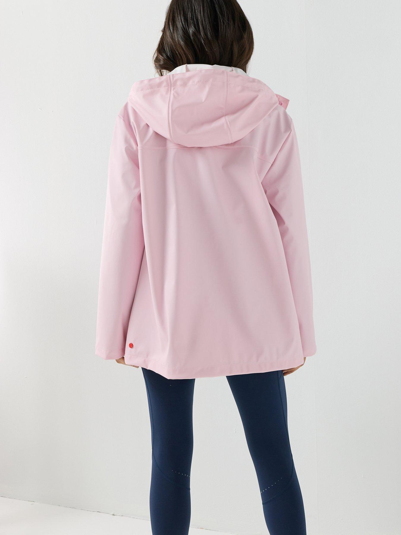  image of hunter-izzy-pu-hooded-jacket-parfait-pink