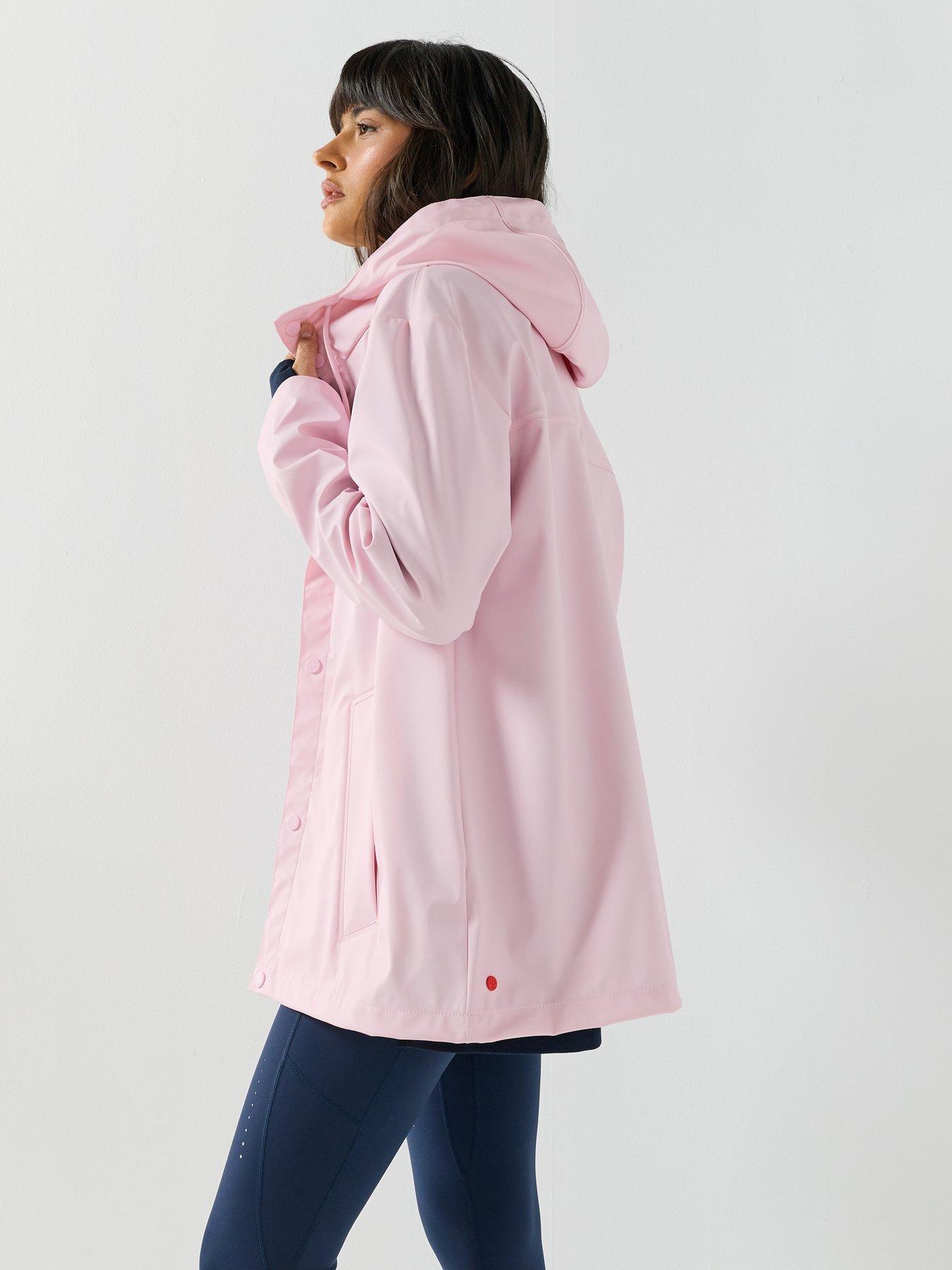 image of hunter-izzy-pu-hooded-jacket-parfait-pink