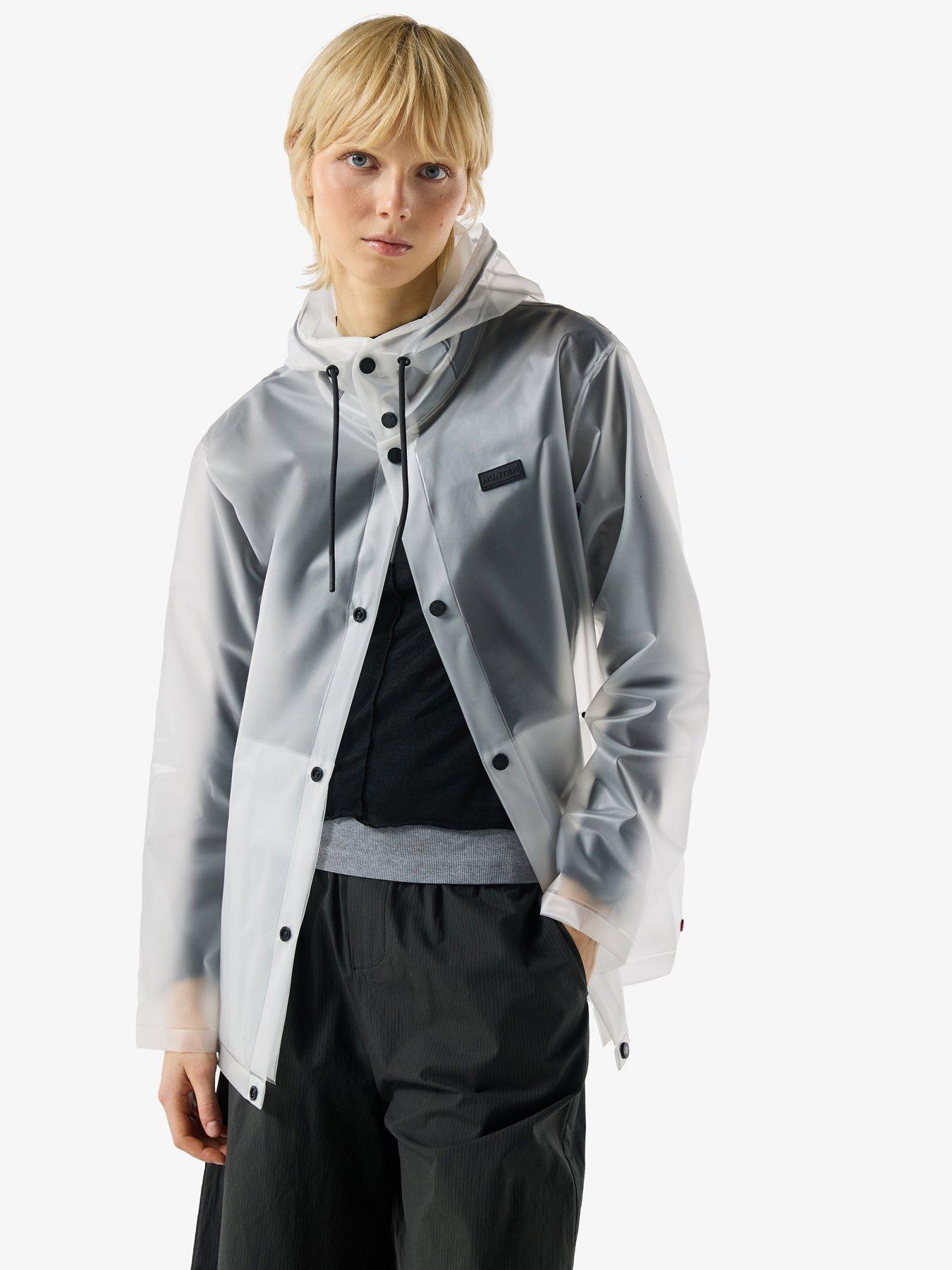 Hunter PU Hooded Jacket - Clear Matte