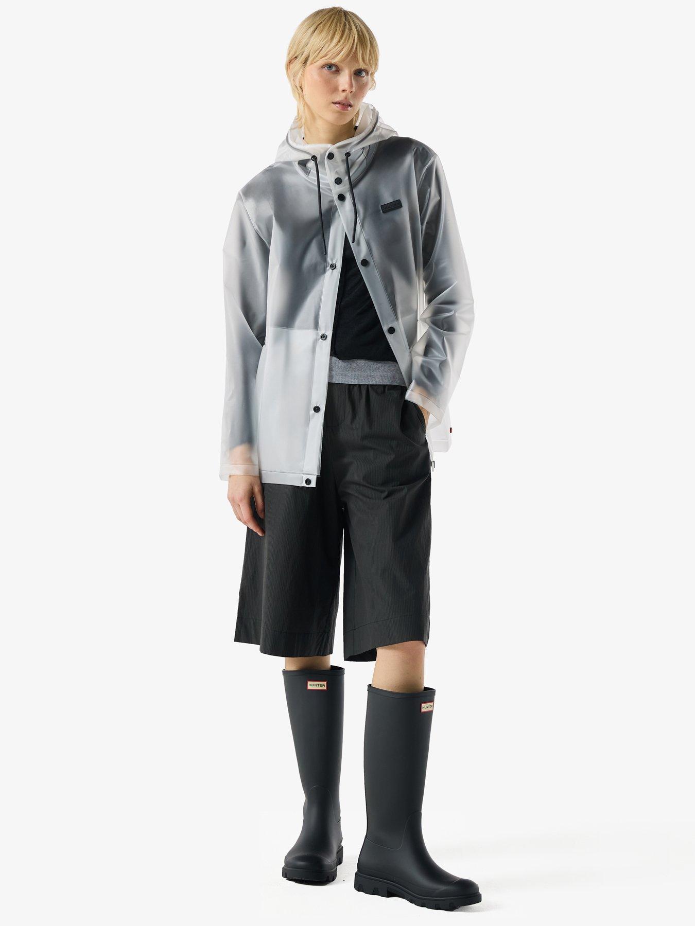 Image 3 of 4 of Hunter PU Hooded Jacket - Clear Matte