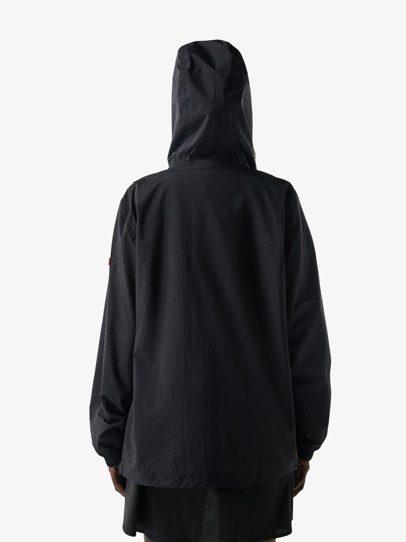 stillFront image of hunter-packable-rain-jacket-black