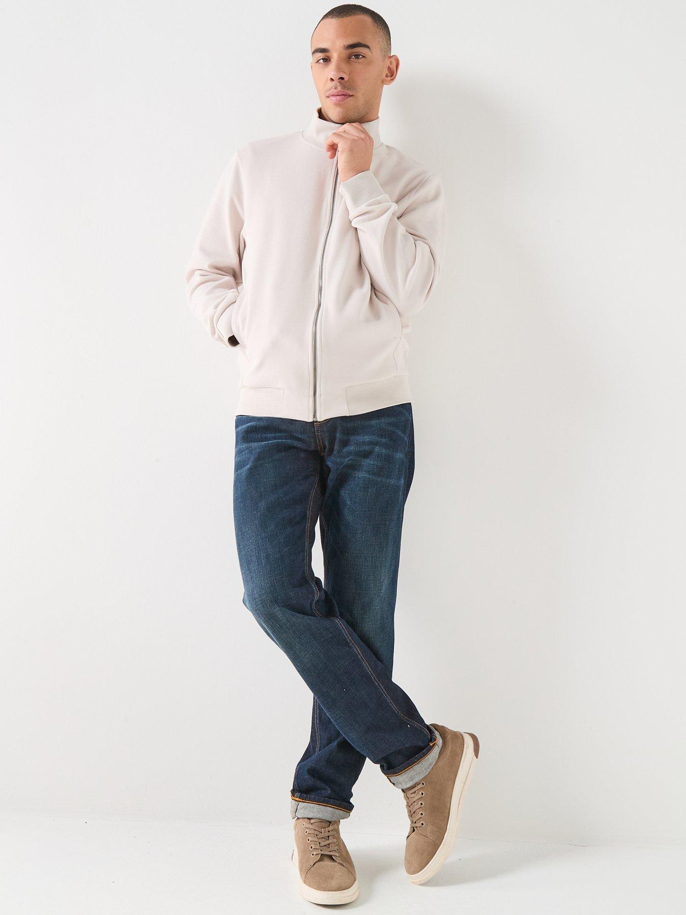  image of lyle-scott-pique-zip-through-track-jacket--pink-light-pink