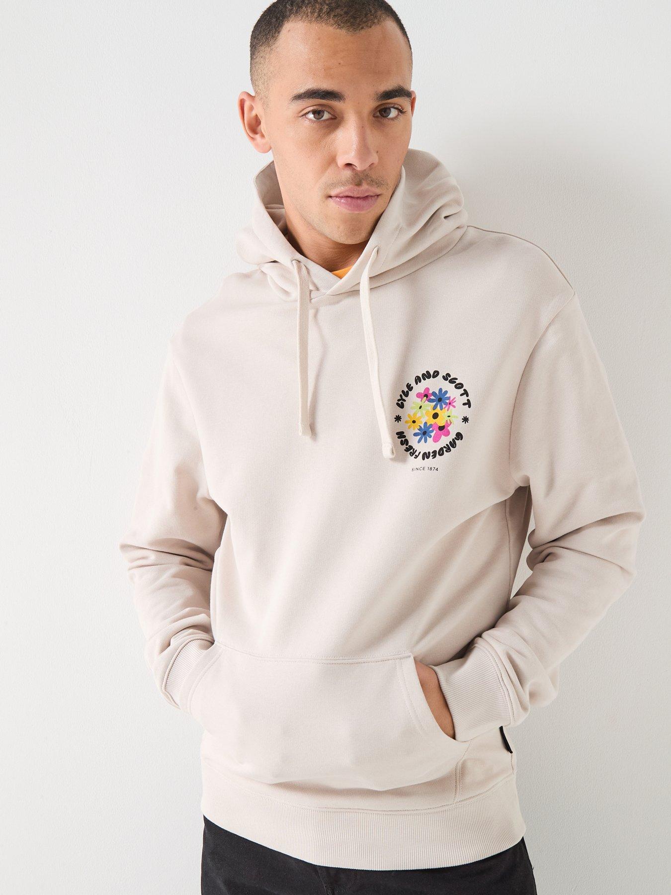 Image 2 of 6 of Lyle & Scott Nature Graphic Pullover Hoodie - Beige