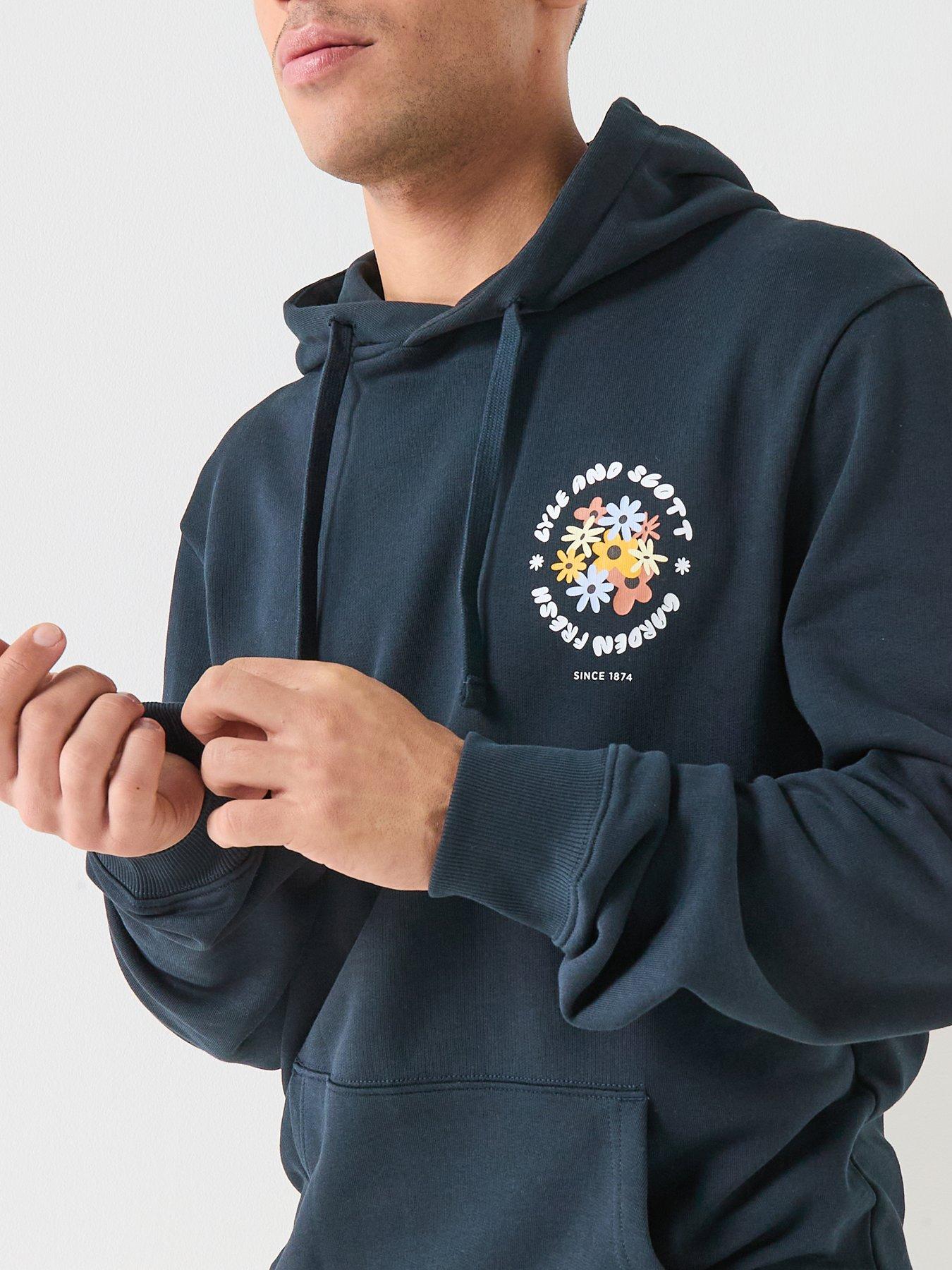 Image 4 of 6 of Lyle & Scott Nature Graphic Pullover Hoodie - Navy