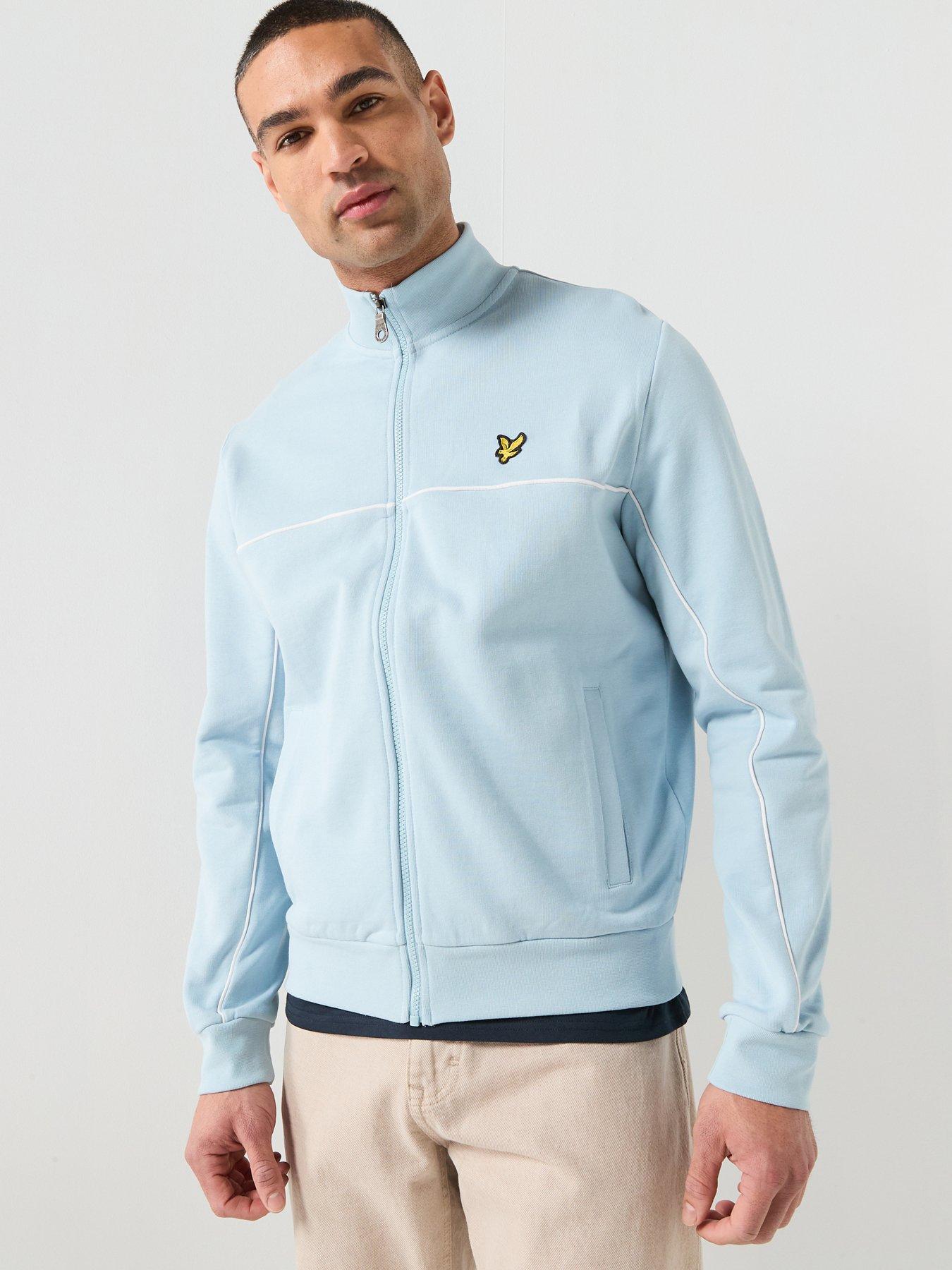 Image 1 of 6 of Lyle & Scott Lyle &amp; Scott Piped Full Zip Track Top -blue