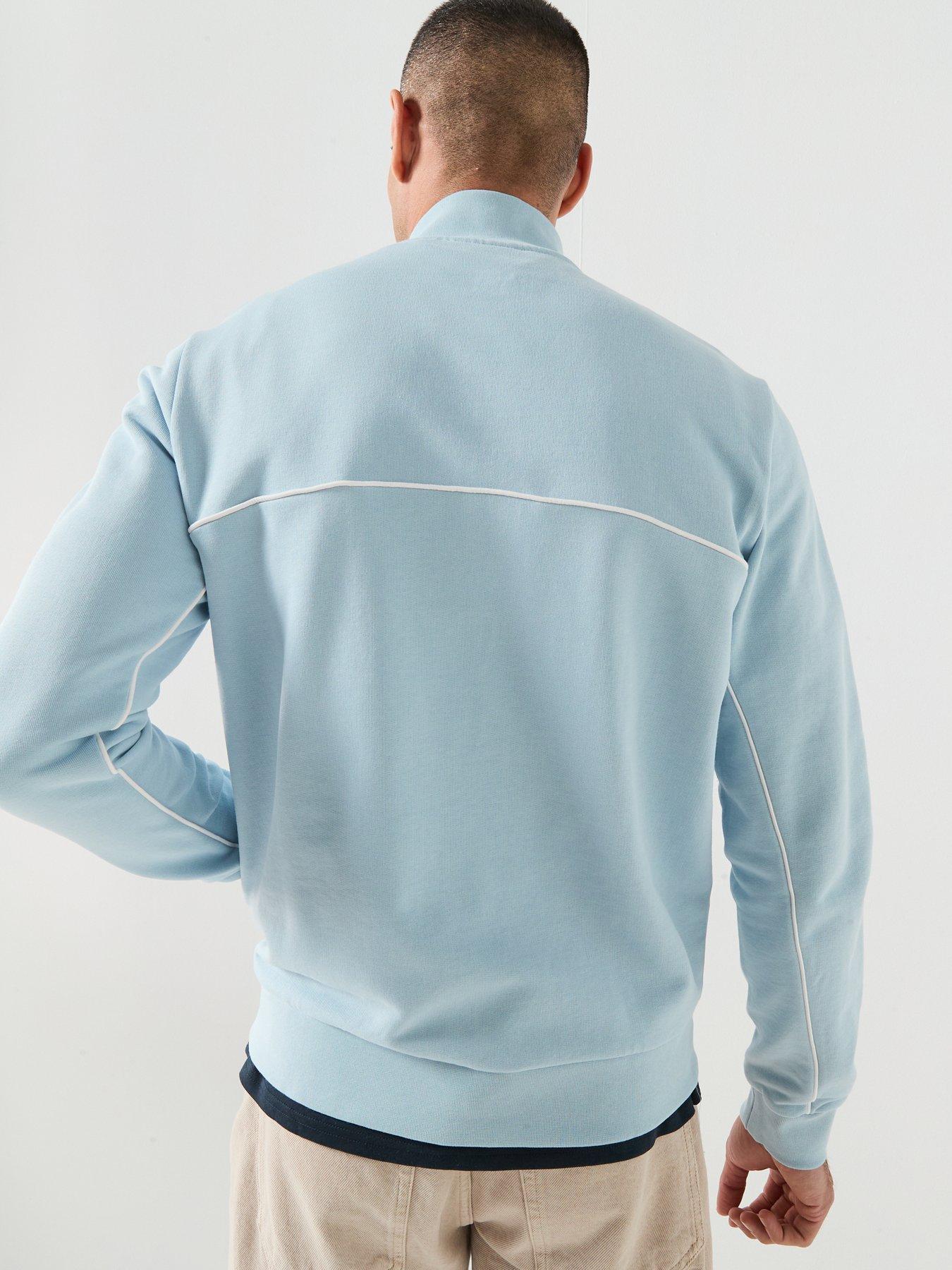  image of lyle-scott-lyle-amp-scott-piped-full-zip-track-top--blue