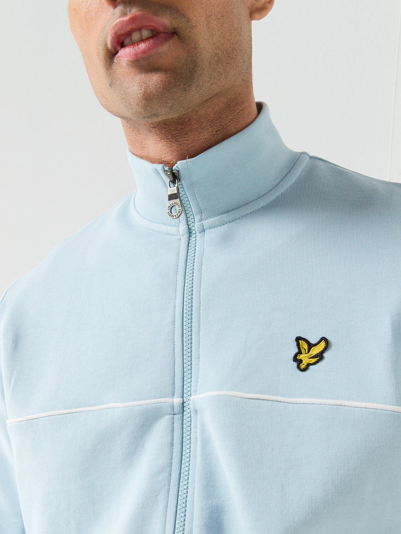  image of lyle-scott-lyle-amp-scott-piped-full-zip-track-top--blue
