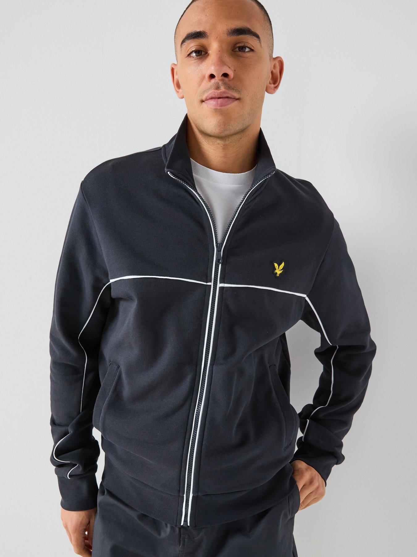  image of lyle-scott-piped-full-zip-track-top-navy