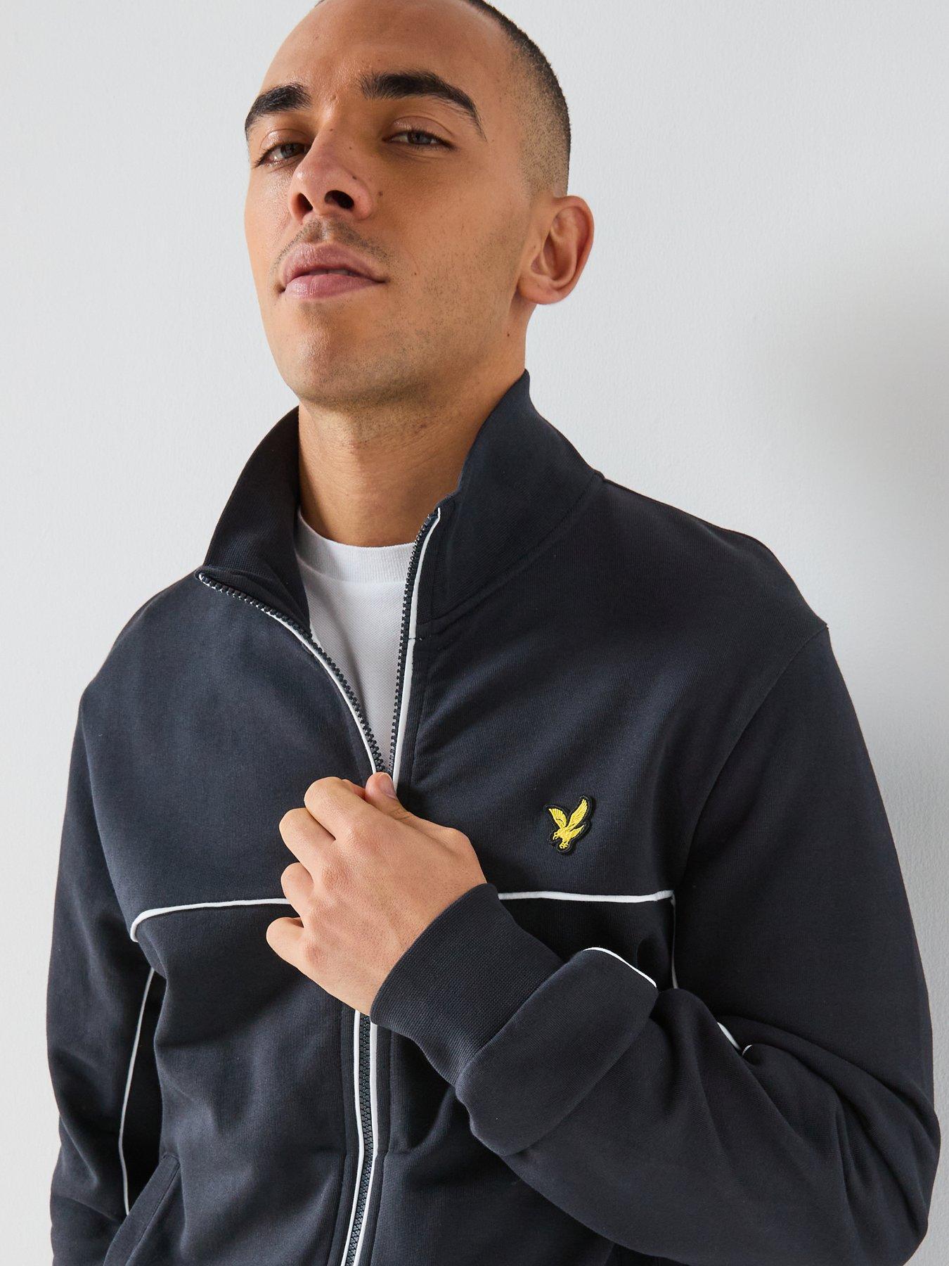  image of lyle-scott-piped-full-zip-track-top-navy