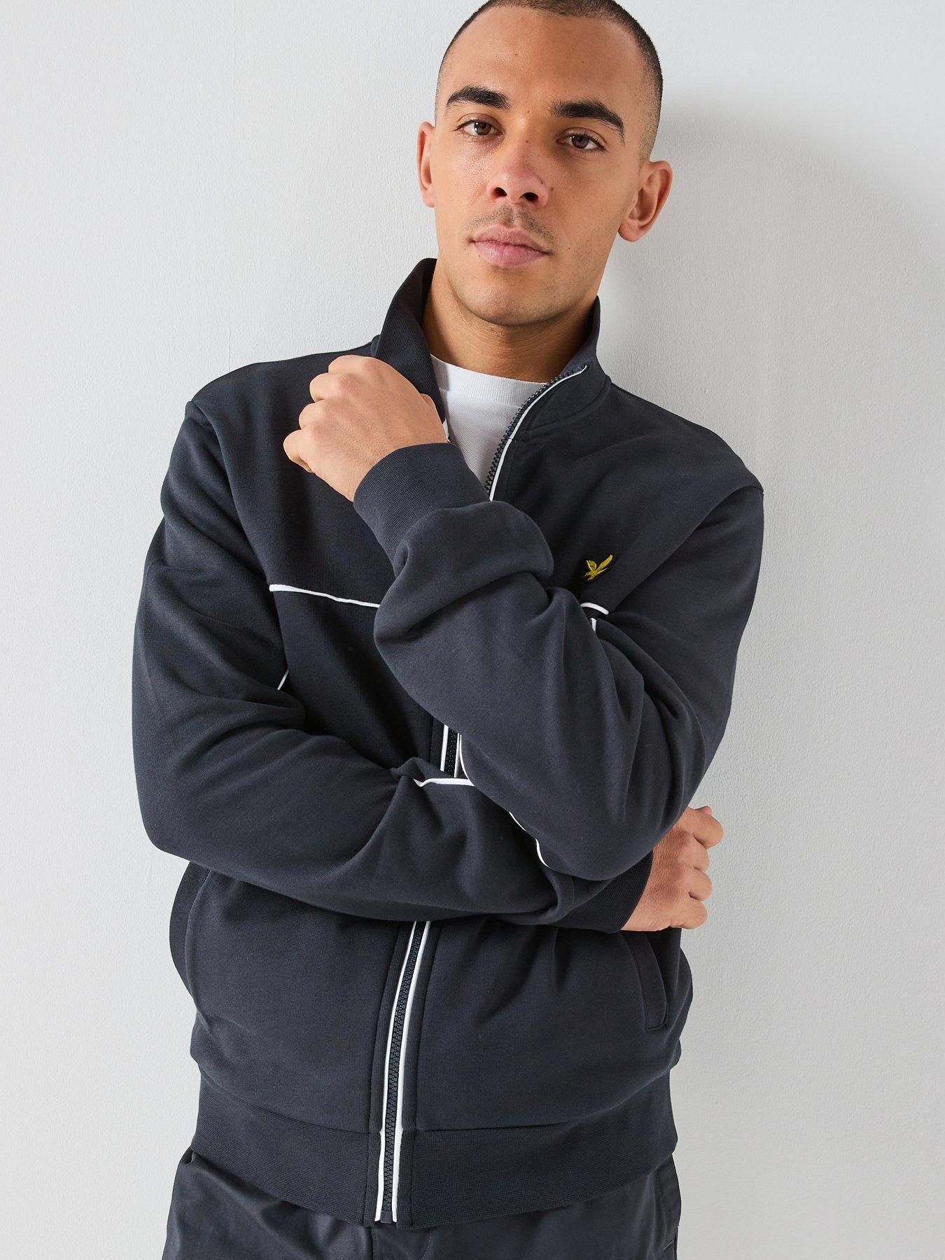  image of lyle-scott-piped-full-zip-track-top-navy