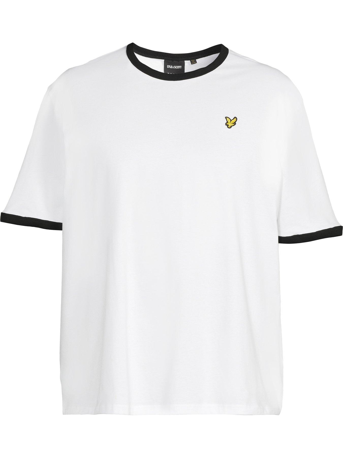 Image 5 of 5 of Lyle & Scott Big Tall Ringer T-Shirt - White
