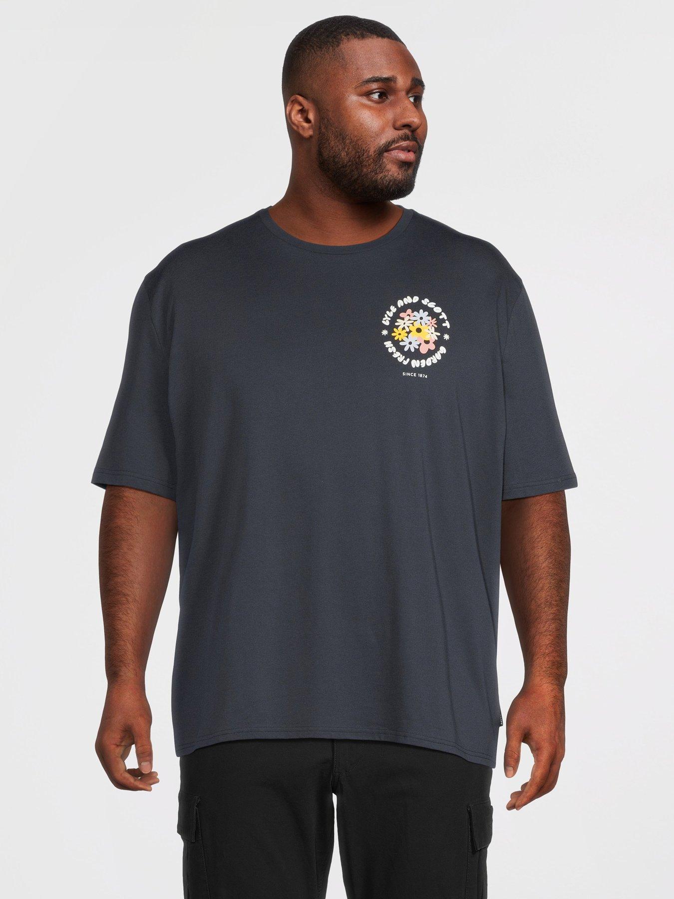 Lyle & Scott Big Tall Nature Graphic T-Shirt - Navy