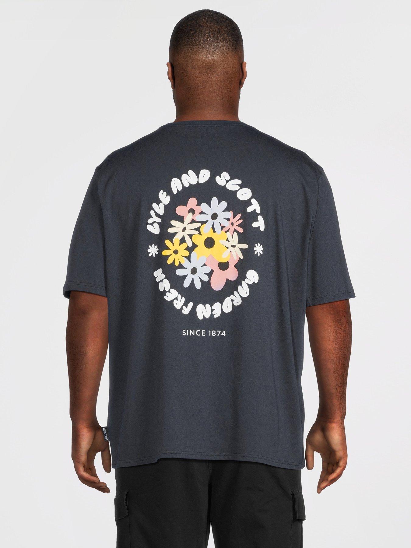 Image 2 of 5 of Lyle & Scott Big Tall Nature Graphic T-Shirt - Navy