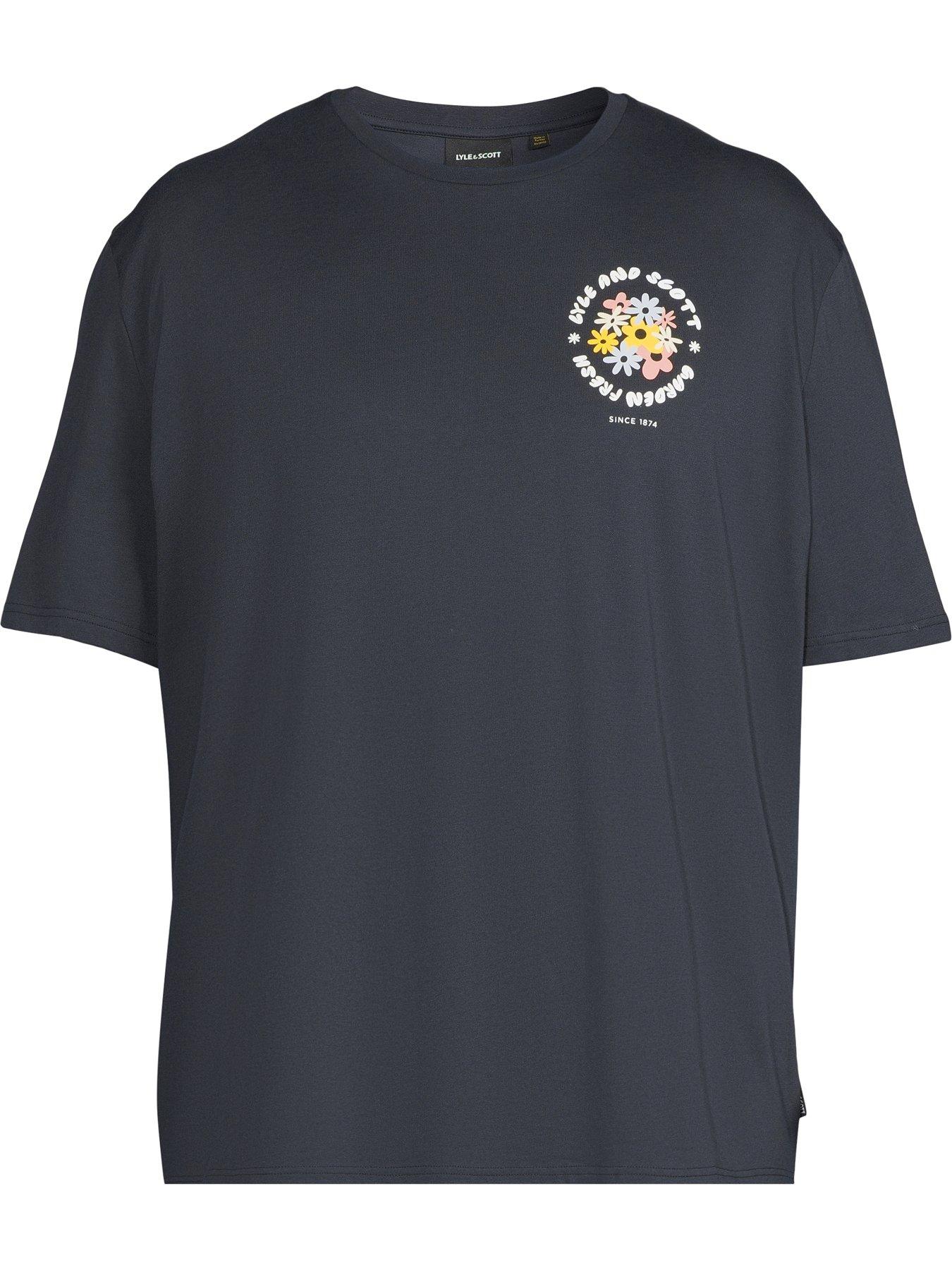 Image 5 of 5 of Lyle & Scott Big Tall Nature Graphic T-Shirt - Navy