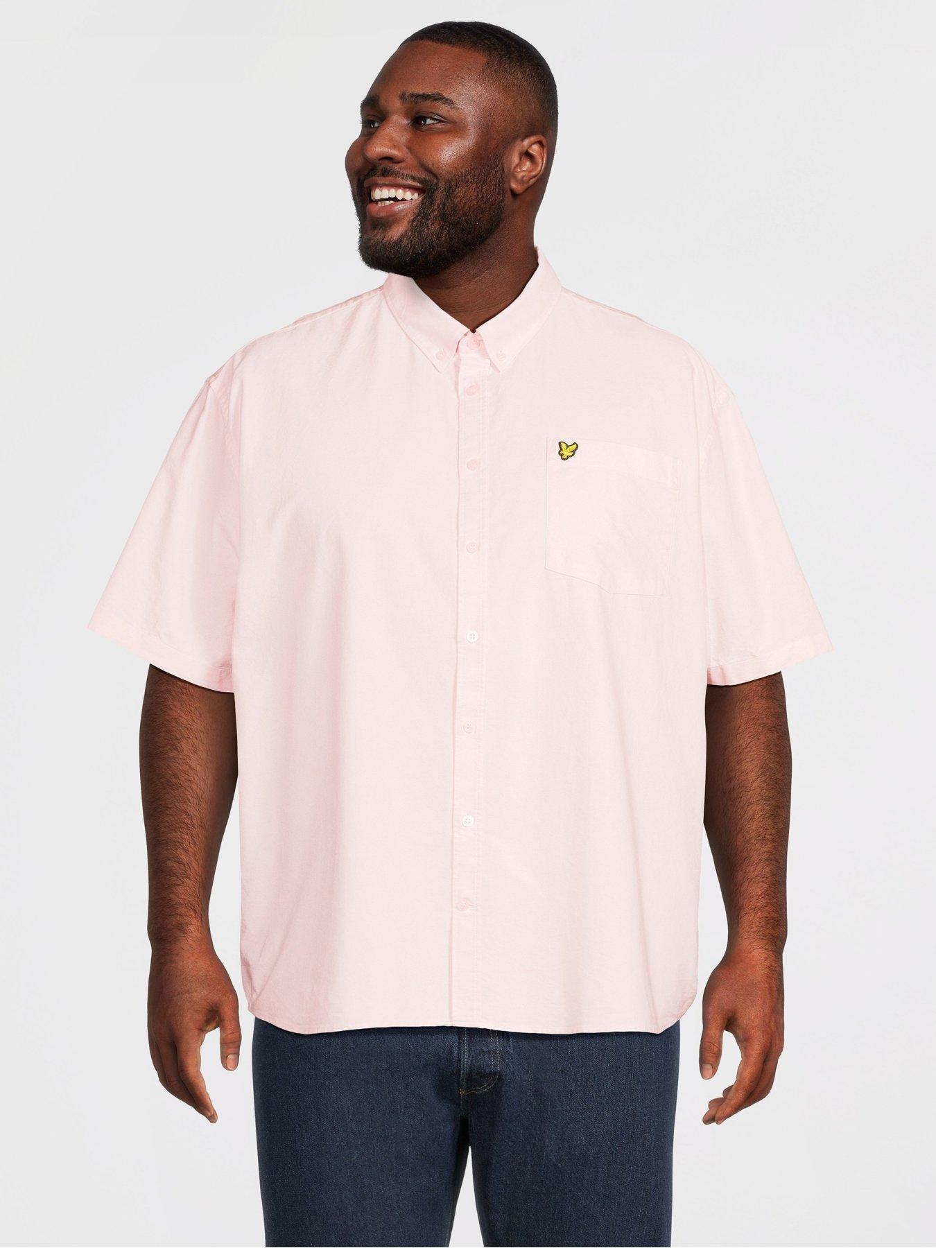 Lyle & Scott Lyle  &  Scott Big  &  Tall Short Sleeve Oxford Shirt -pink