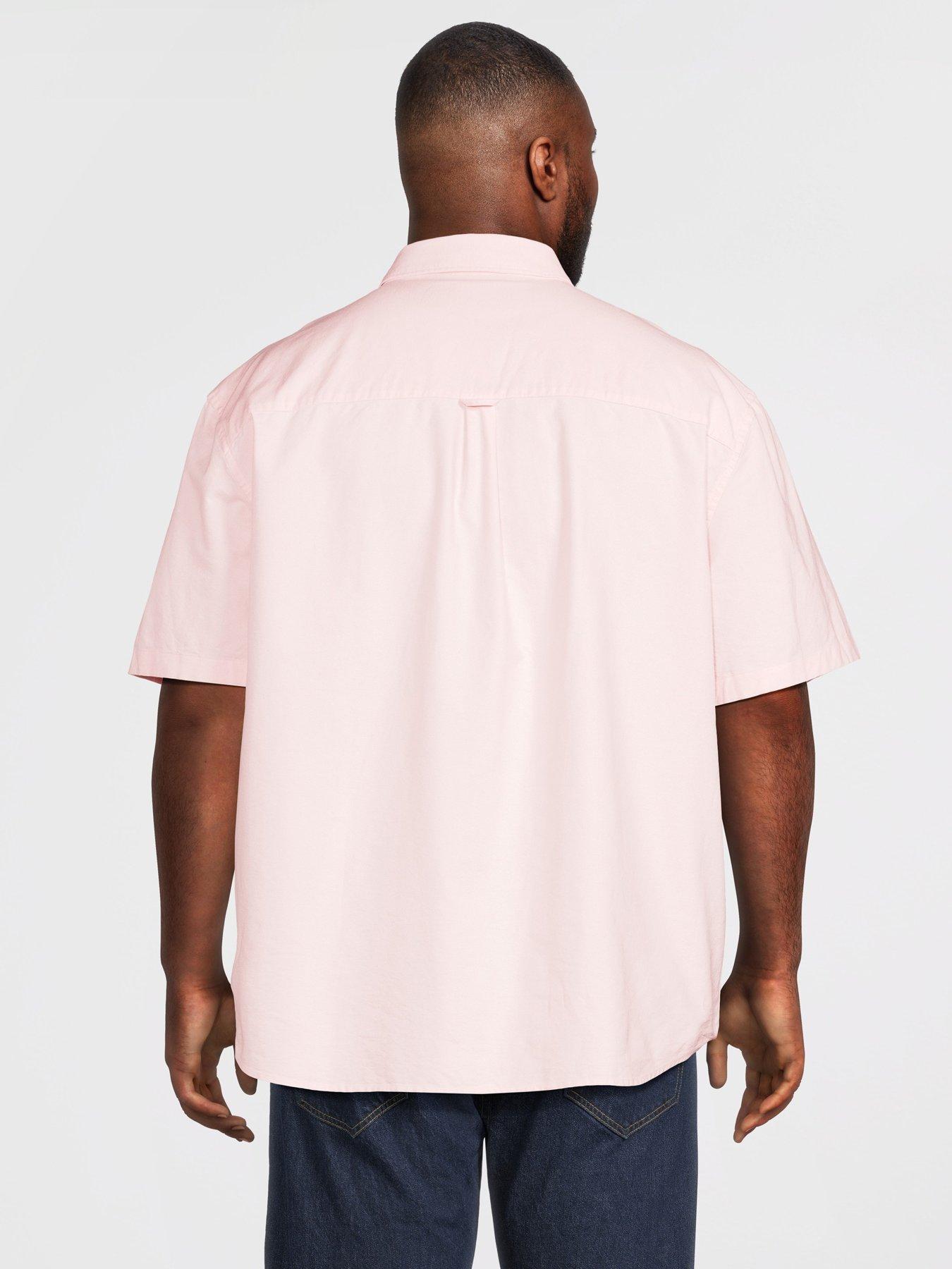 Image 2 of 5 of Lyle & Scott Big &amp; Tall Short Sleeve Oxford Shirt - Pink