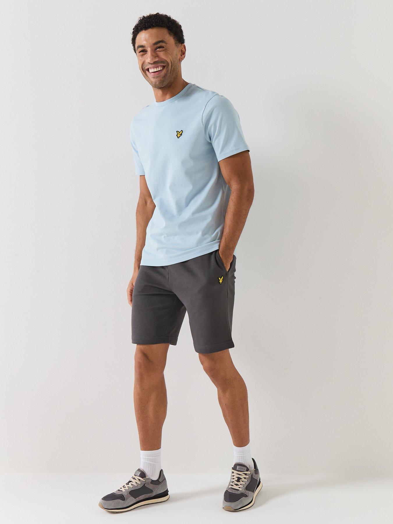  image of lyle-scott-essentials-plain-t-shirt-light-blue