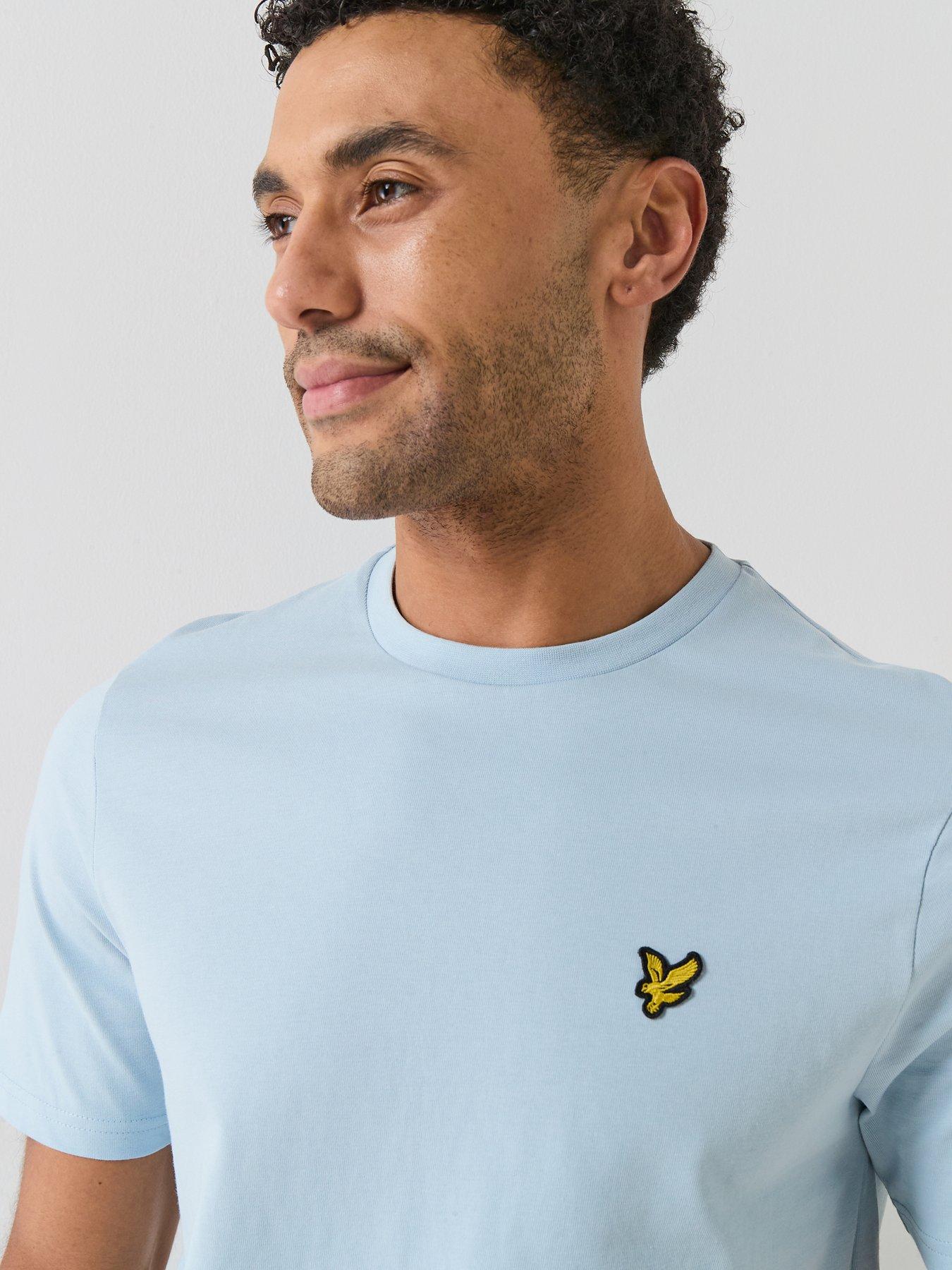 Image 4 of 6 of Lyle & Scott Essentials Plain T-Shirt - Light Blue