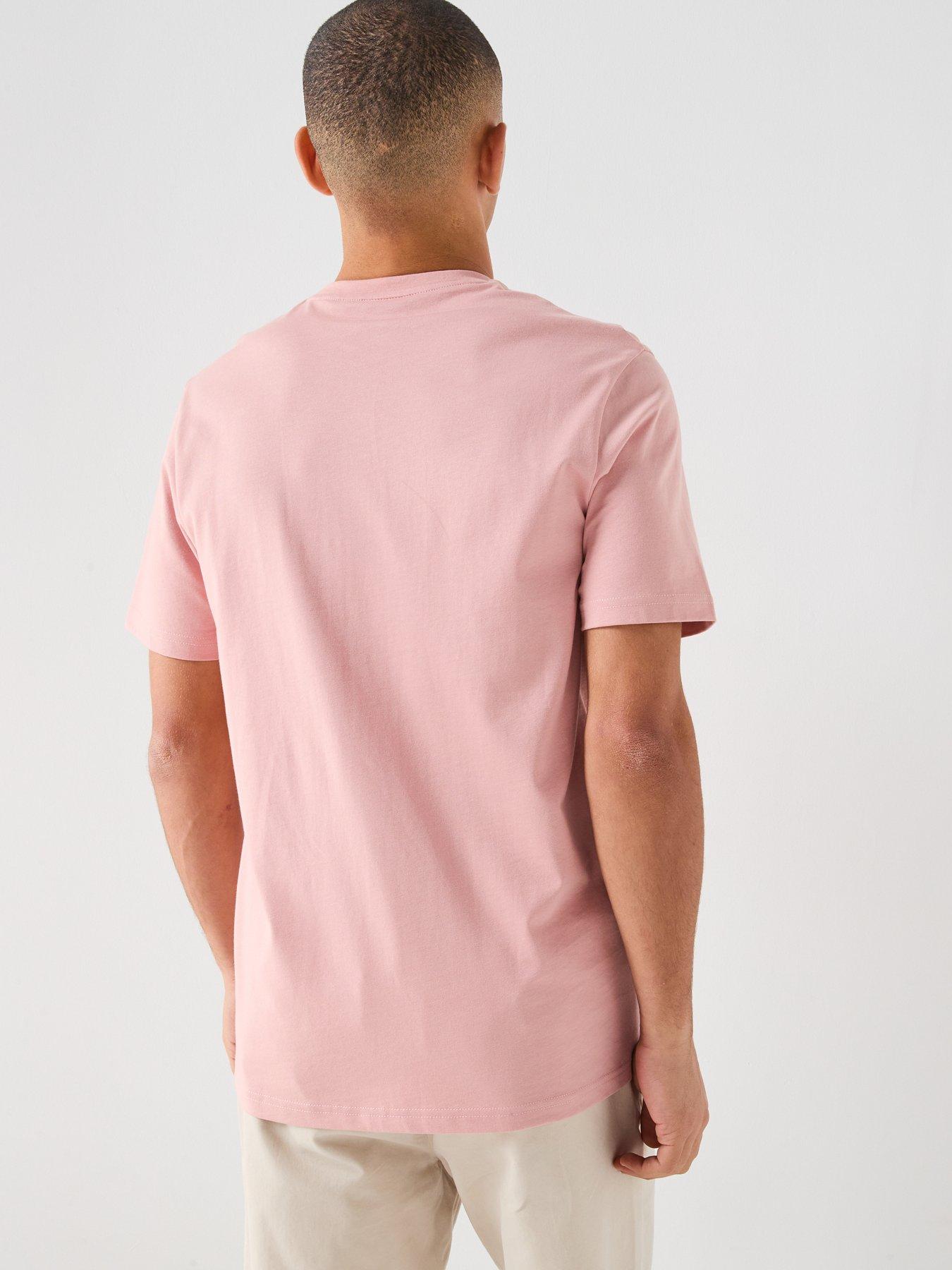  image of lyle-scott-essentials-plain-t-shirt-pink