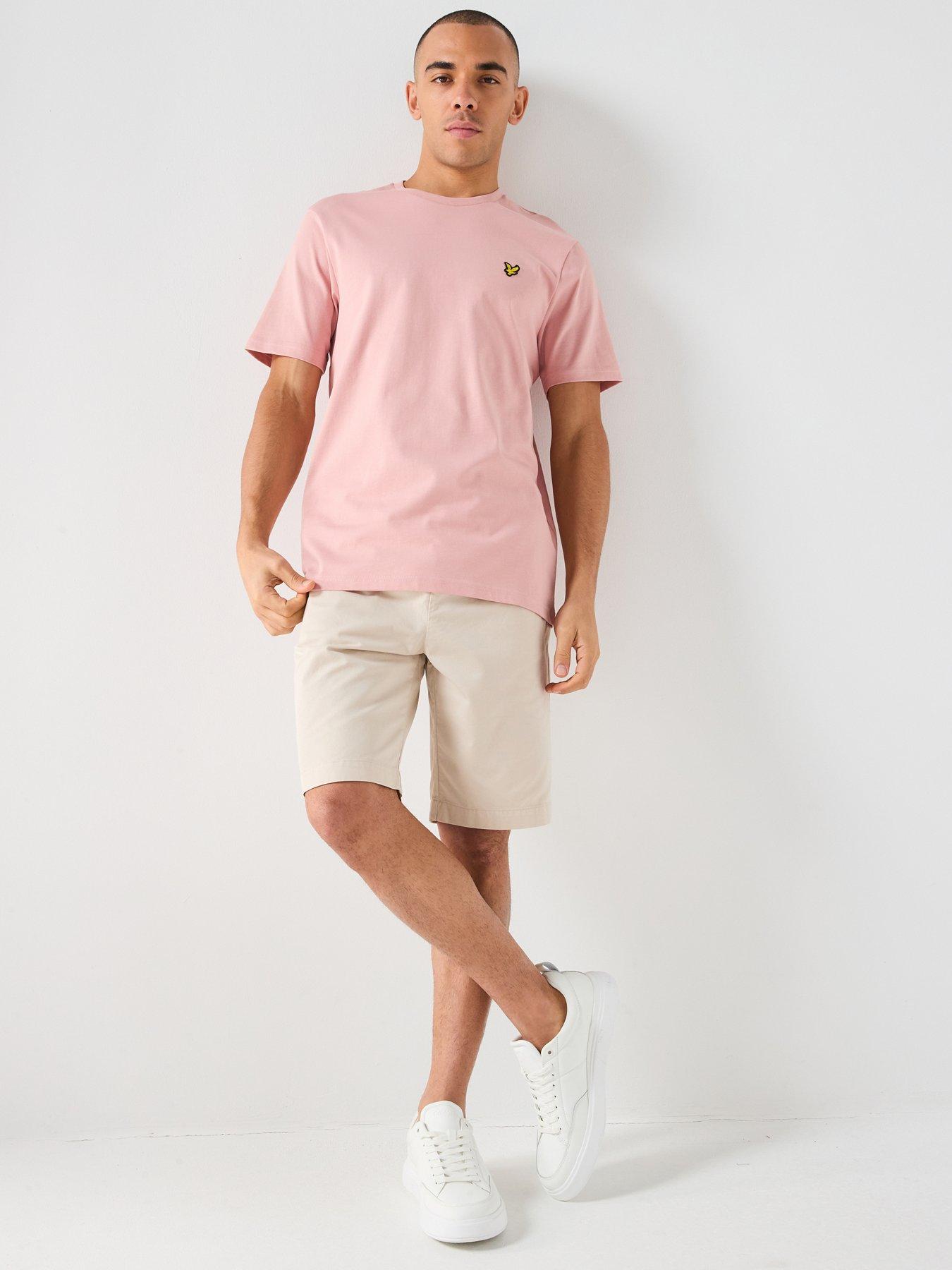  image of lyle-scott-essentials-plain-t-shirt-pink