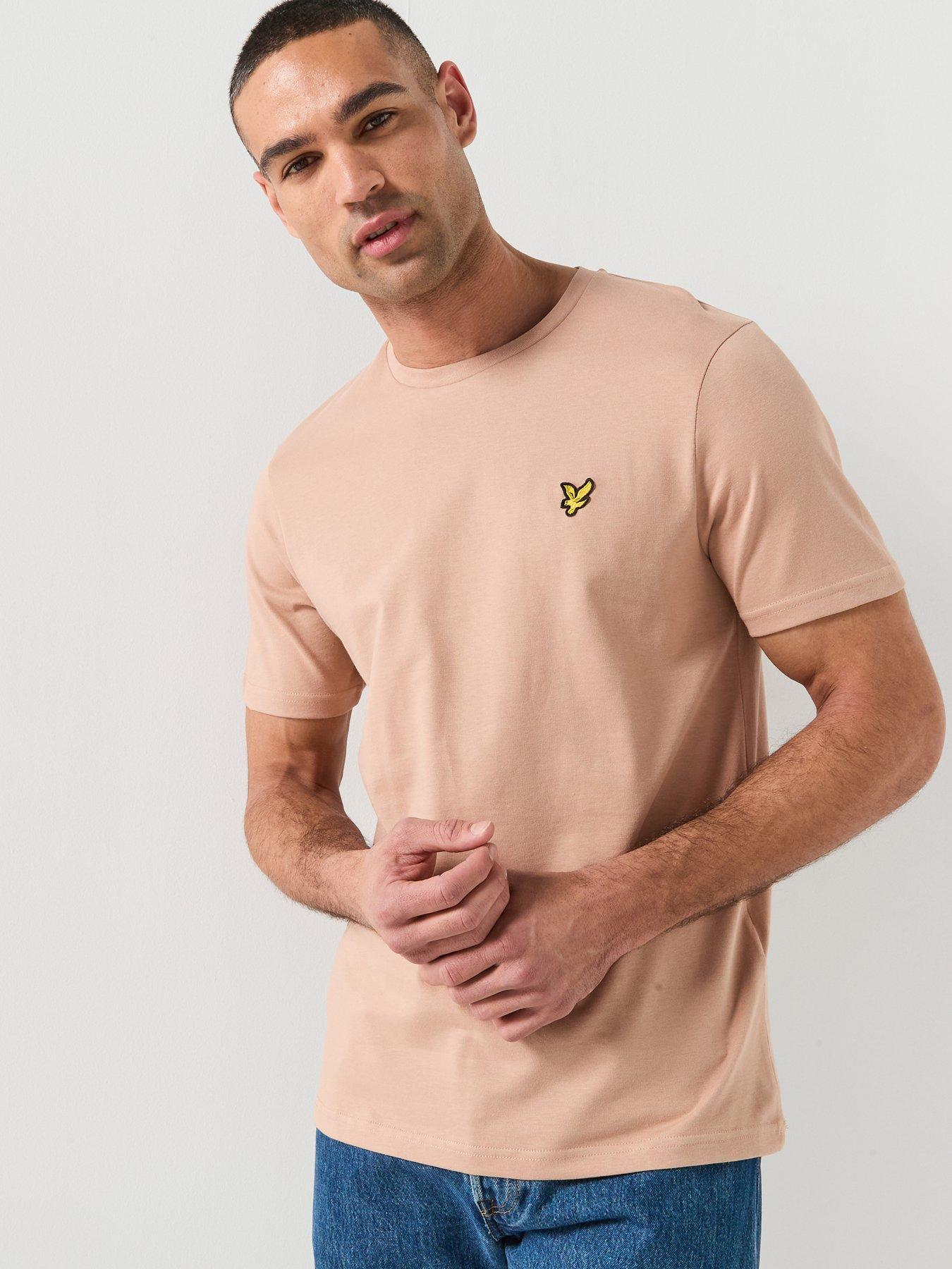  image of lyle-scott-lyle-amp-scott-essentials-plain-t-shirt--brown