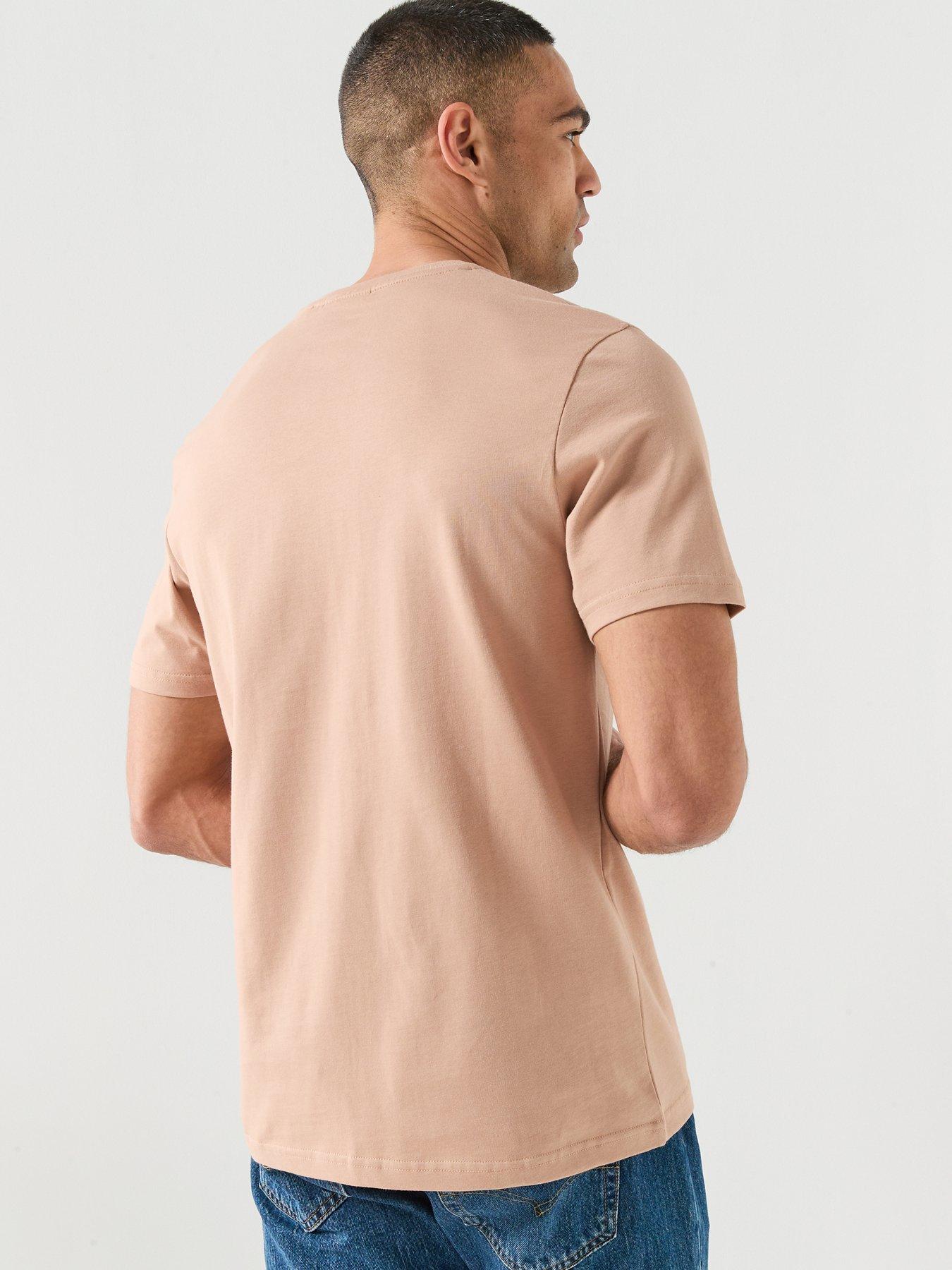 stillFront image of lyle-scott-lyle-amp-scott-essentials-plain-t-shirt--brown